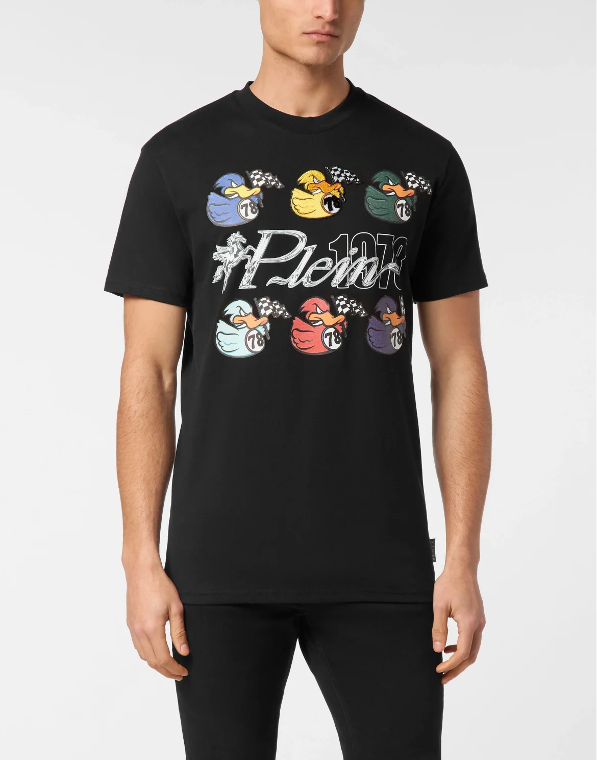 T-shirt Round Neck SS Tee Plein 1978 Duck, цвет: Черный