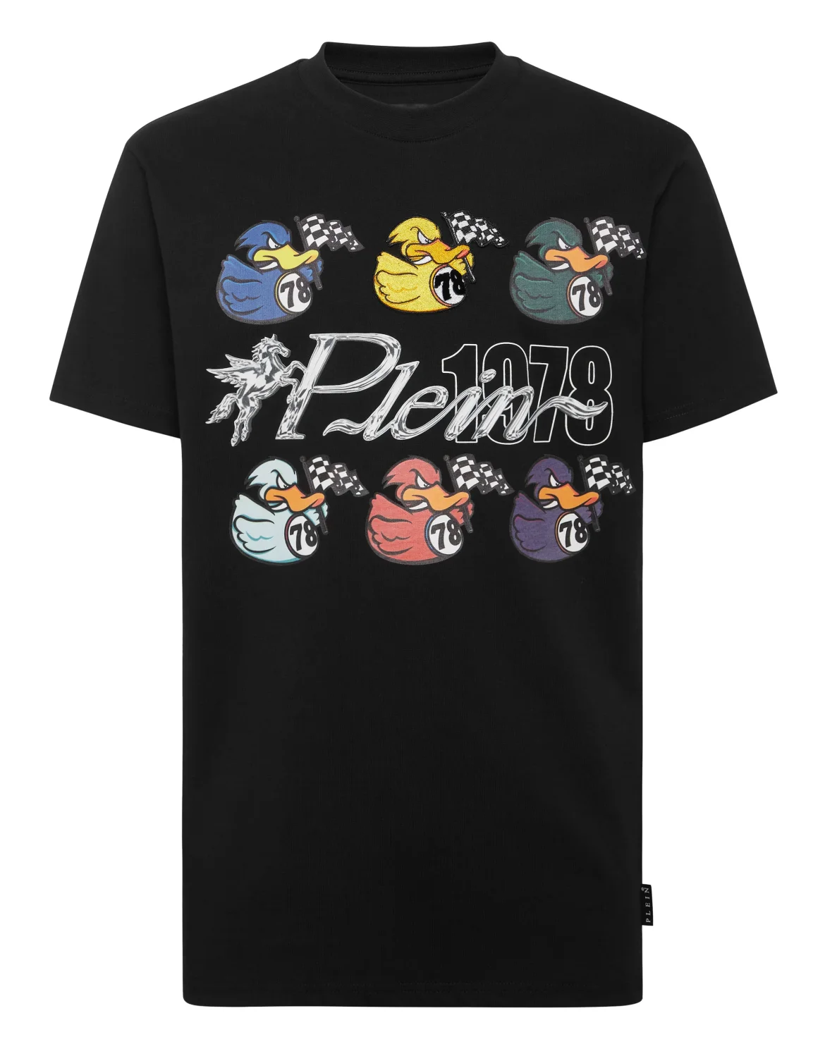 T-shirt Round Neck SS Tee Plein 1978 Duck, цвет: Черный