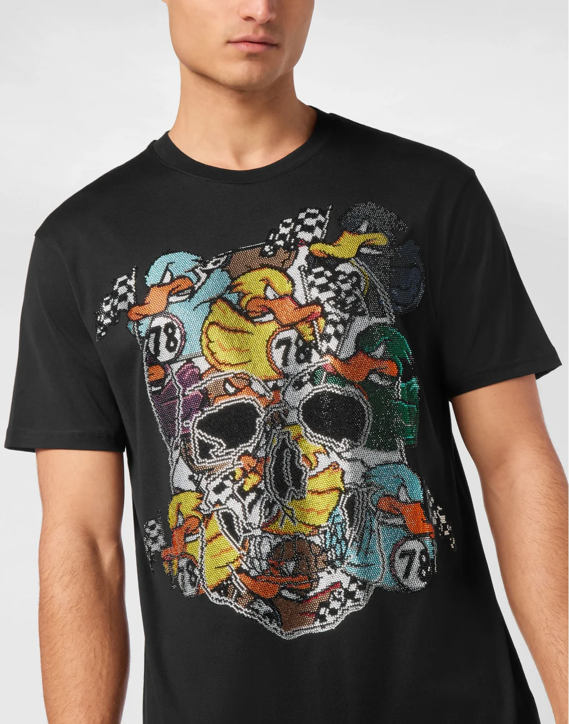 T-shirt Round Neck SS Tee Plein Duck, цвет: Черный