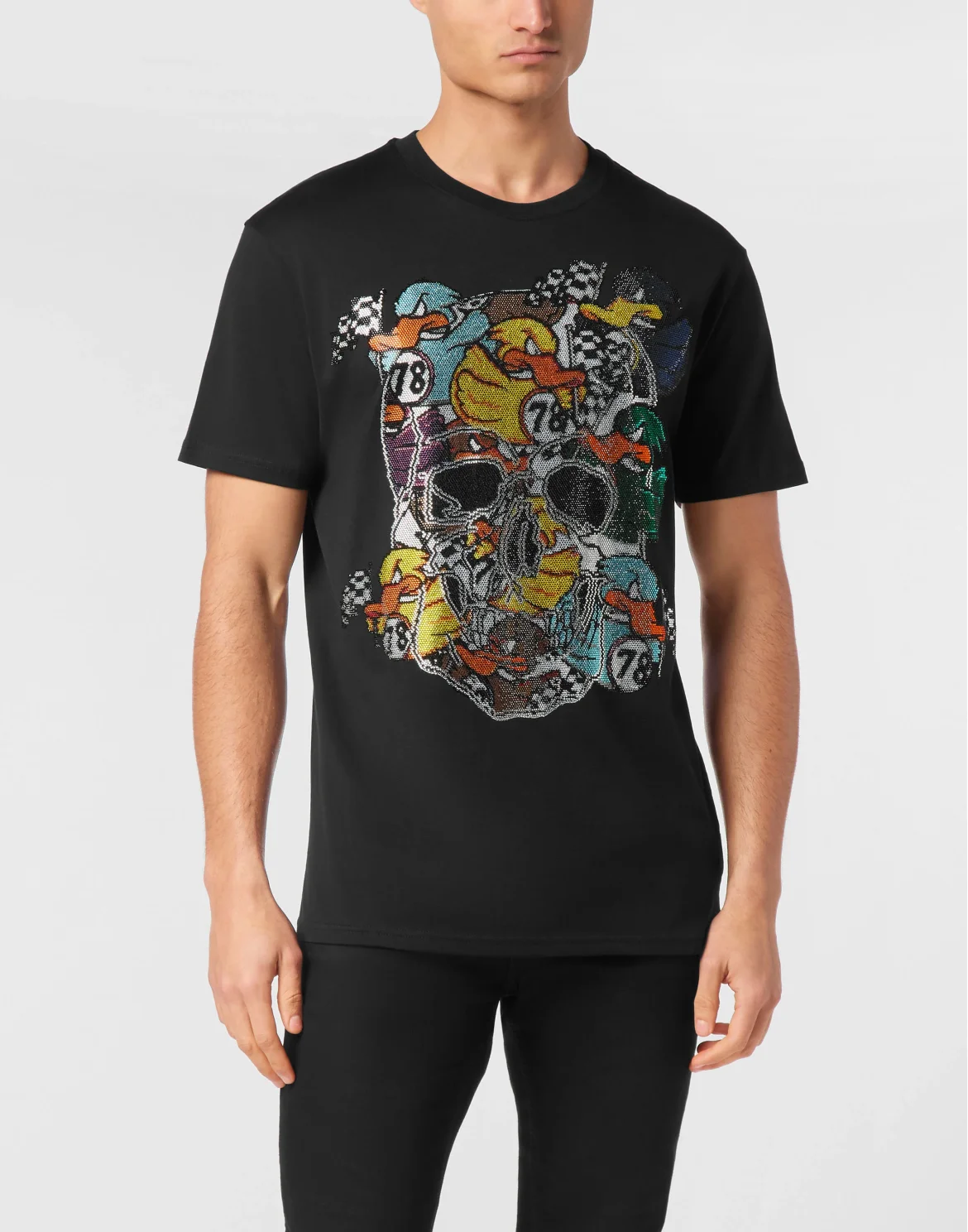 T-shirt Round Neck SS Tee Plein Duck, цвет: Черный