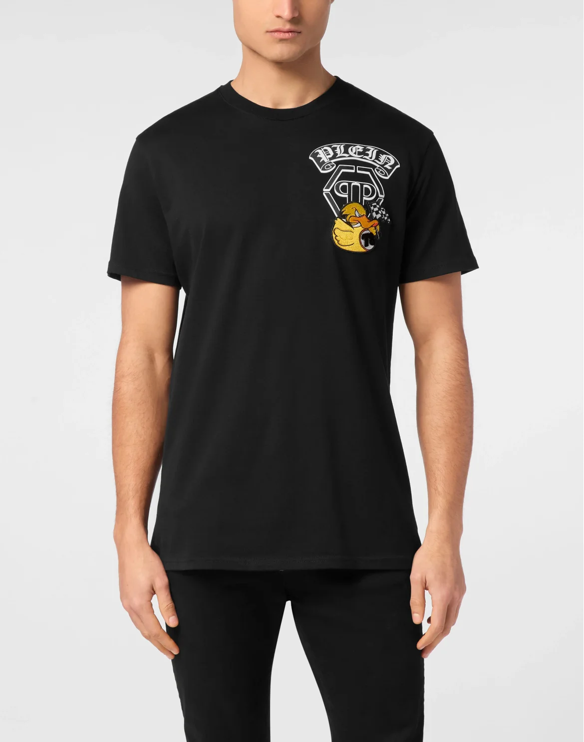 T-shirt Round Neck SS Gothic Duck, цвет: Черный