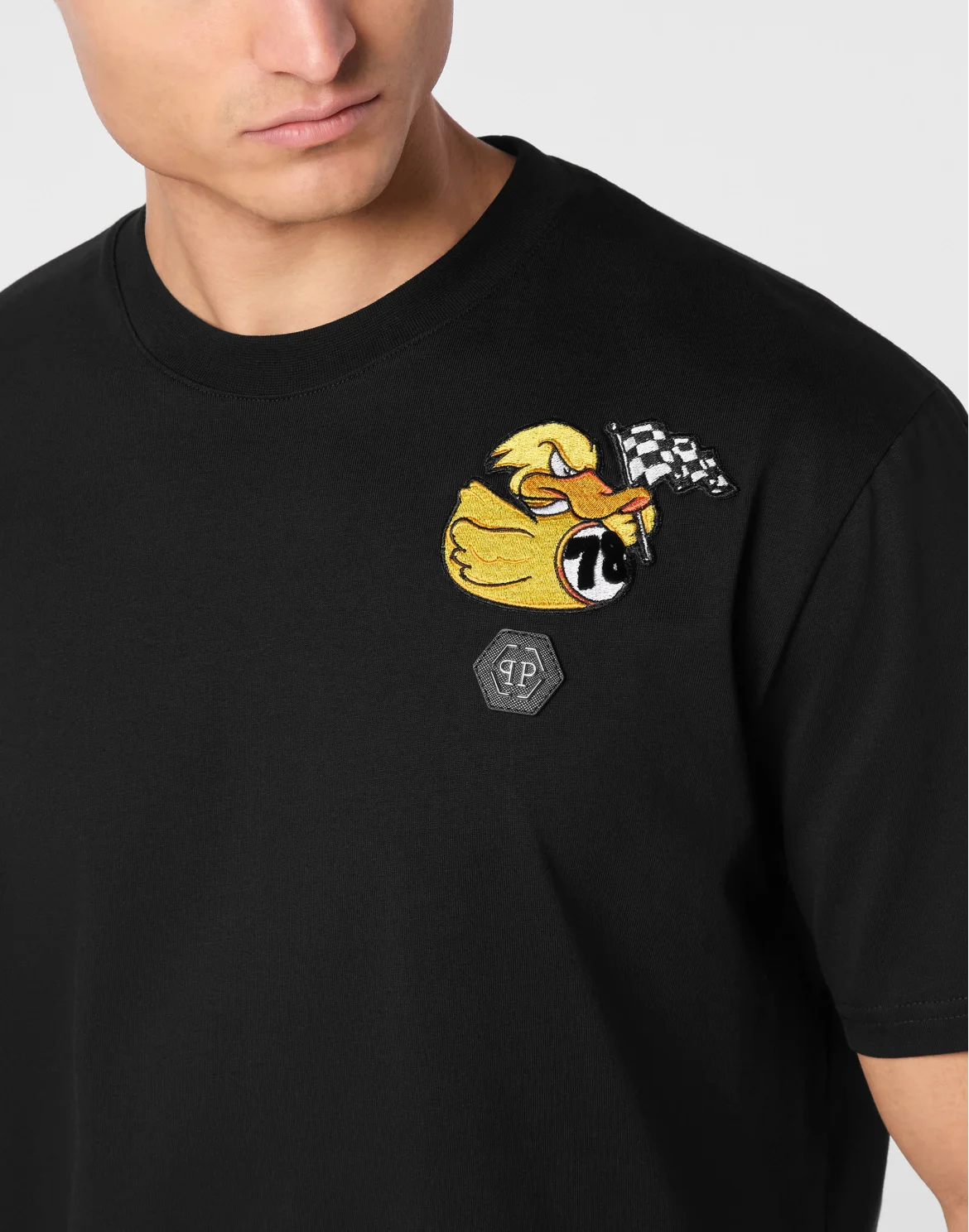 T-shirt Round Neck SS Duck Chest, цвет: Черный