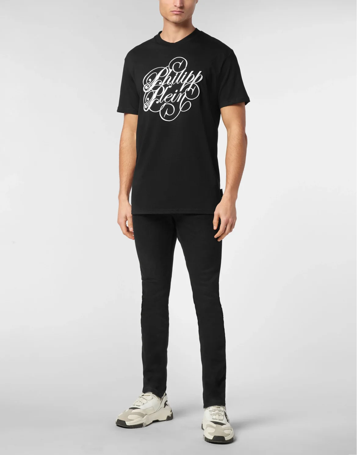 T-shirt Round Neck SS Plein Coursive, цвет: Черный