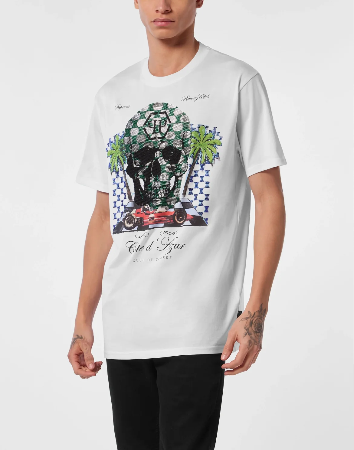 T-shirt Round Neck SS Cote D Azur Stones, цвет: Белый