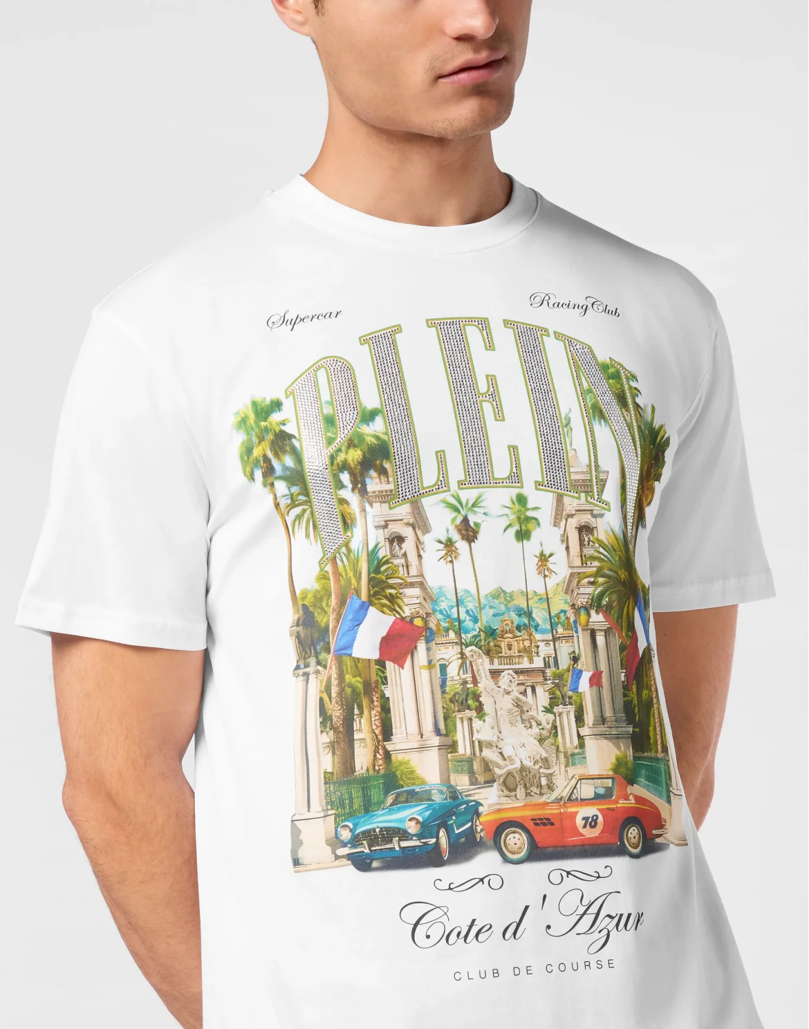 T-shirt Round Neck SS Club The Course Stones, цвет: Белый