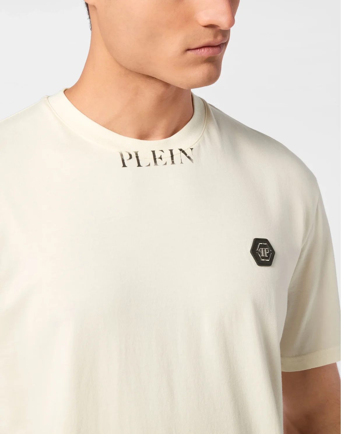 T-shirt Round Neck SS Basic Old Dye, цвет: Бежевый