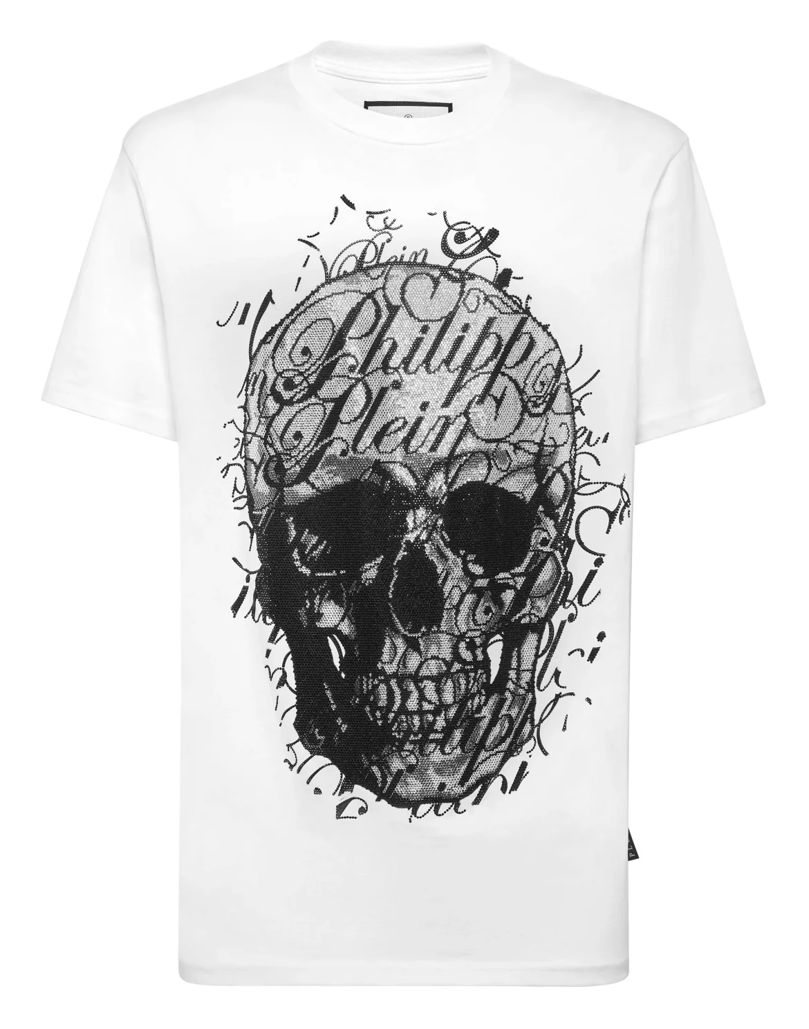 T-shirt Round Neck SS Skull Coursive, цвет: Белый