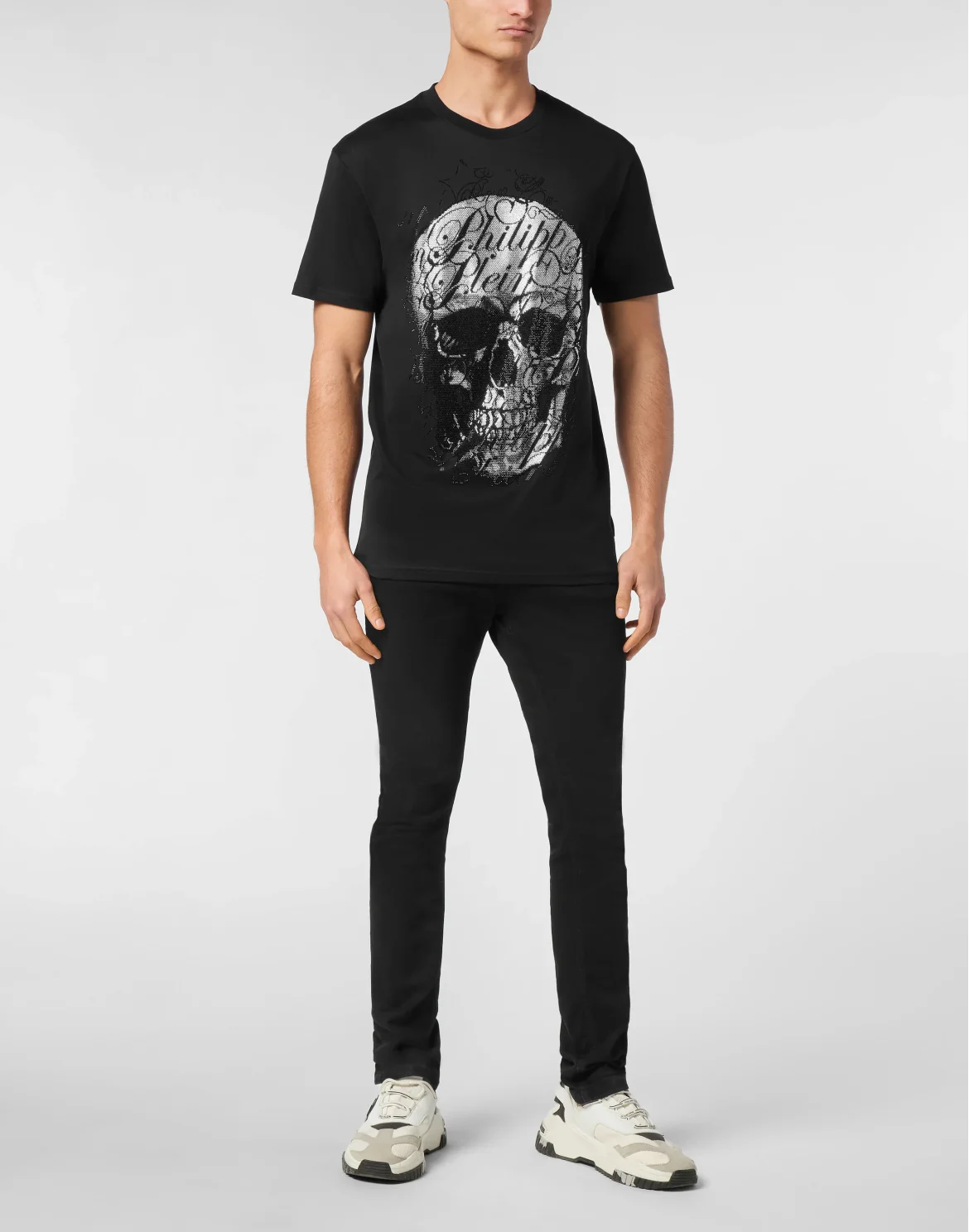 T-shirt Round Neck SS Skull Coursive, цвет: Черный