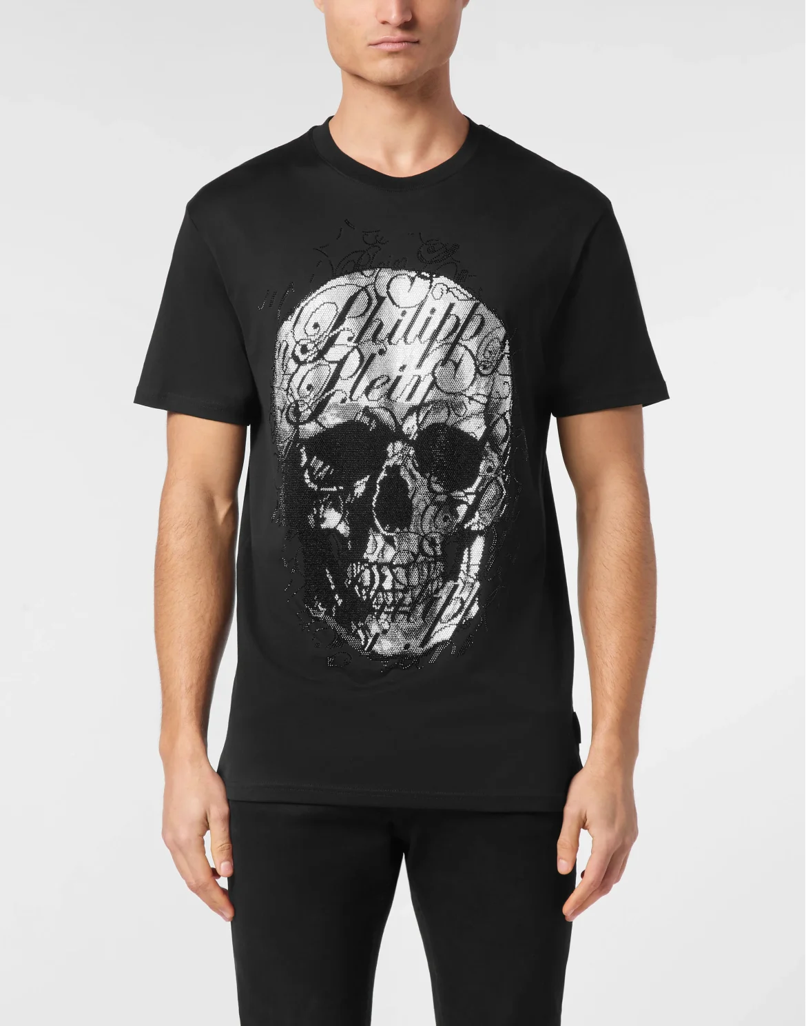T-shirt Round Neck SS Skull Coursive, цвет: Черный