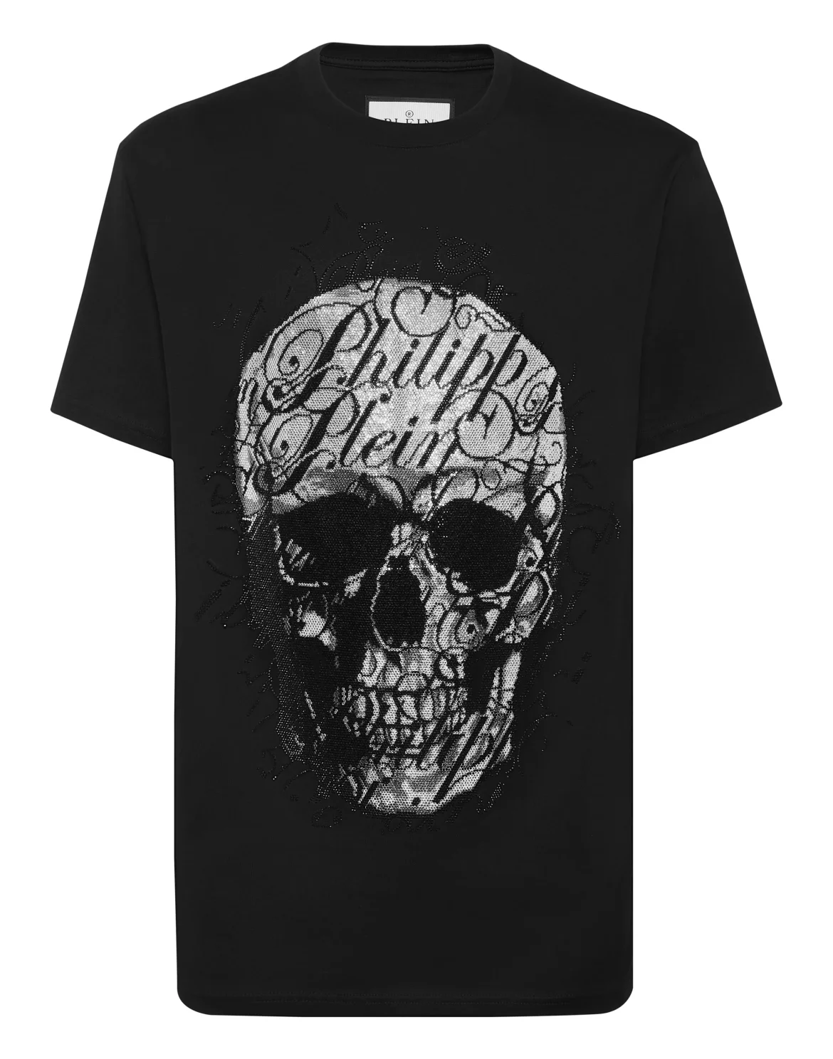 T-shirt Round Neck SS Skull Coursive, цвет: Черный