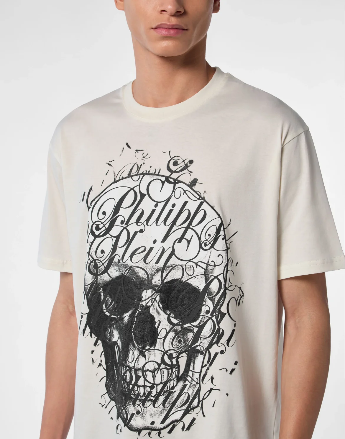 T-shirt Round Neck SS Coursive, цвет: Бежевый