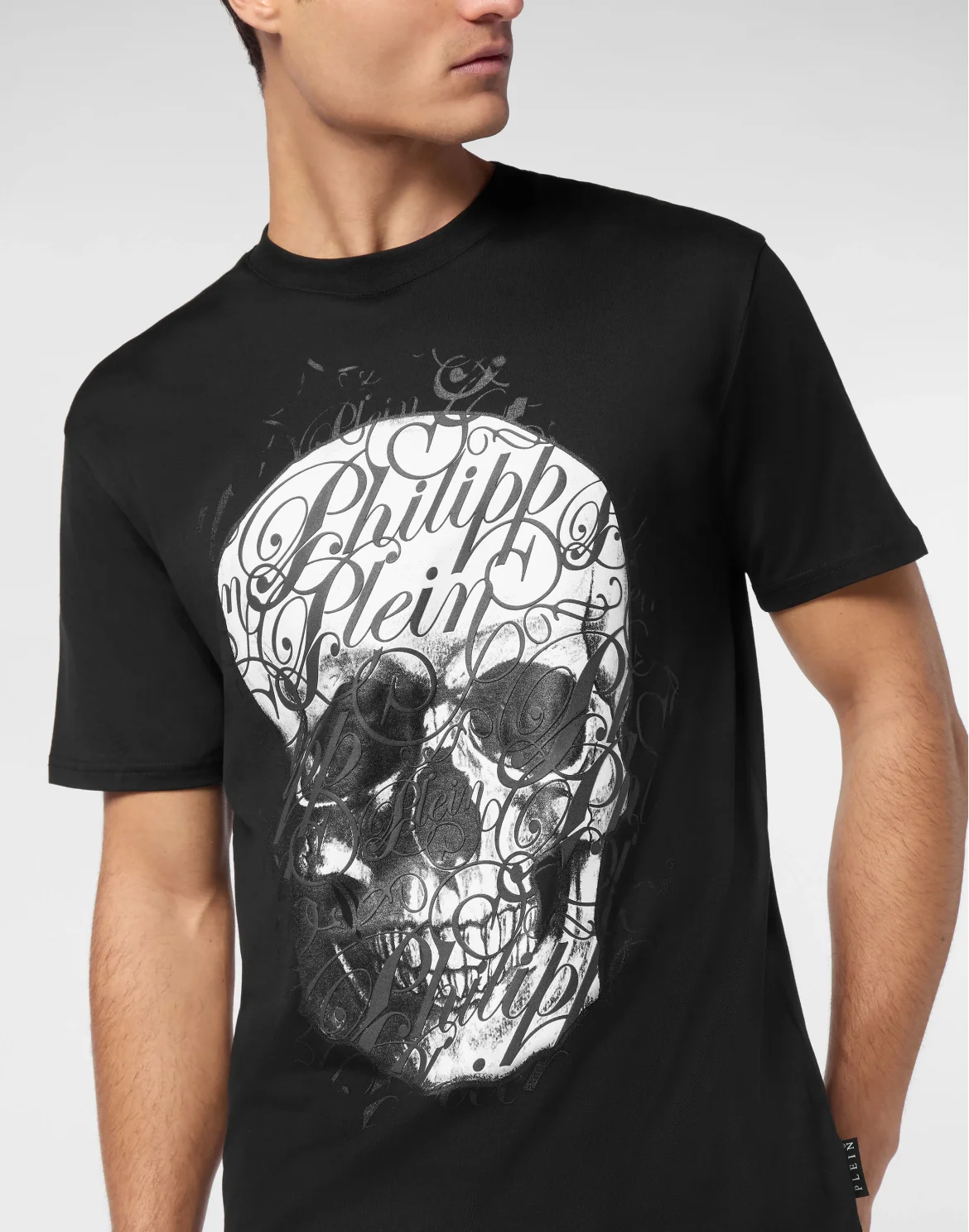 T-shirt Round Neck SS Coursive, цвет: Черный