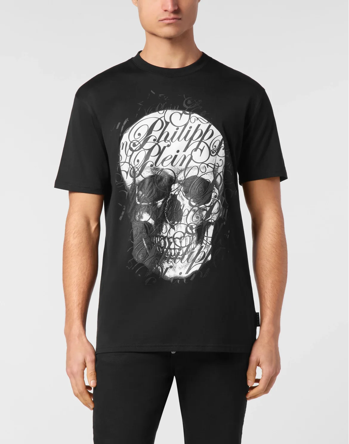 T-shirt Round Neck SS Coursive, цвет: Черный
