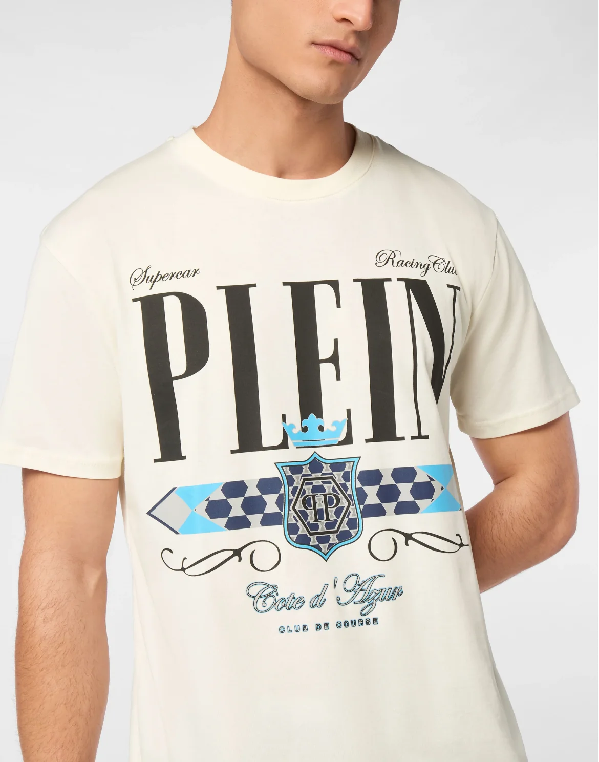 T-shirt Round Neck SS Plein Stemma, цвет: Бежевый