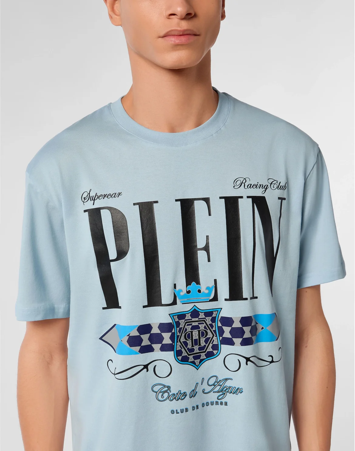 T-shirt Round Neck SS Plein Stemma, цвет: Голубой
