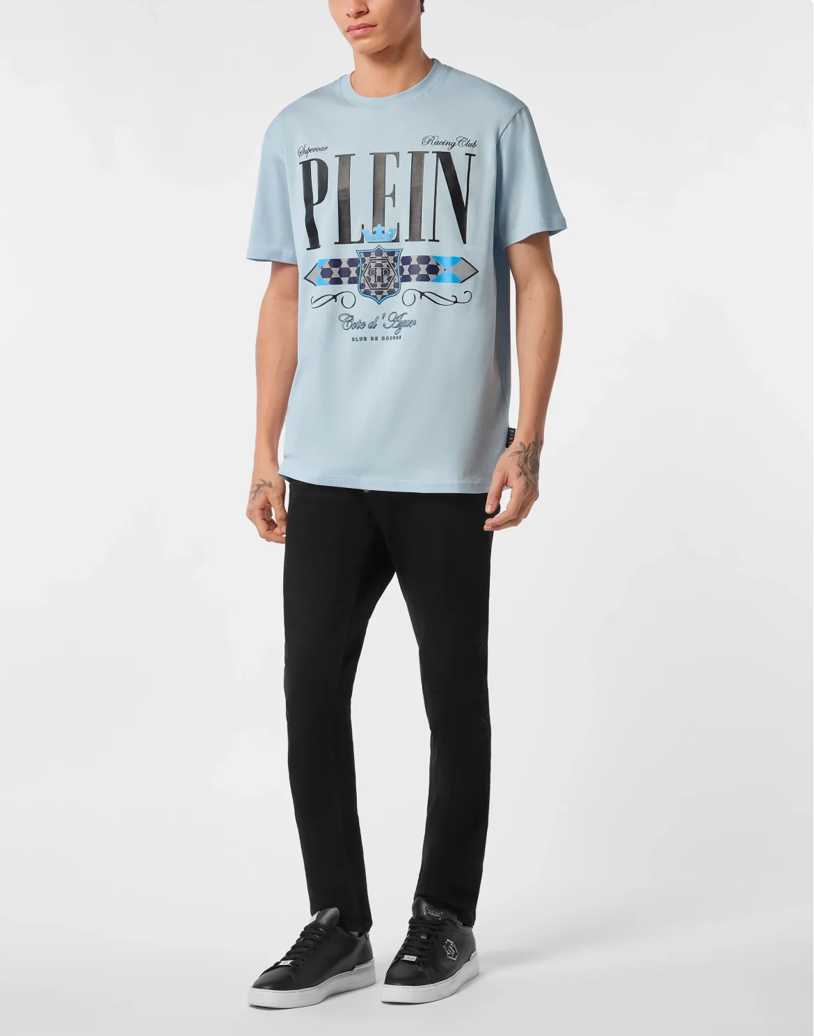 T-shirt Round Neck SS Plein Stemma, цвет: Голубой