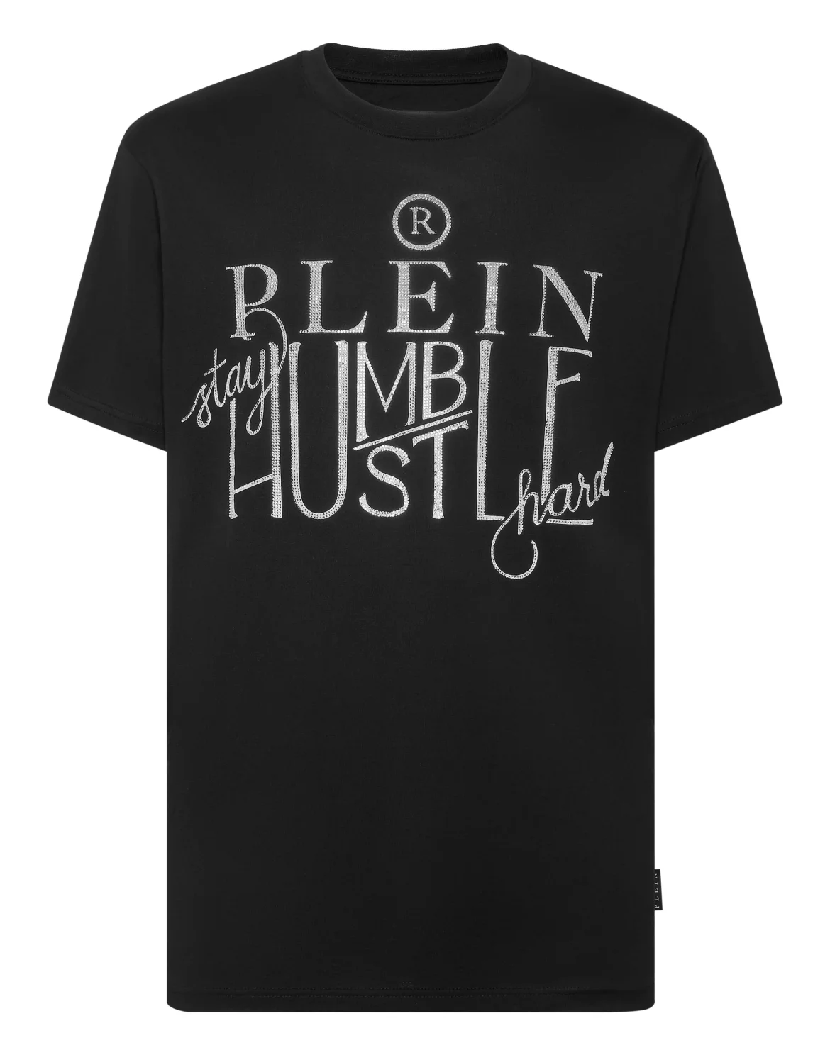 T-shirt Round Neck Stay Humble, цвет: Черный