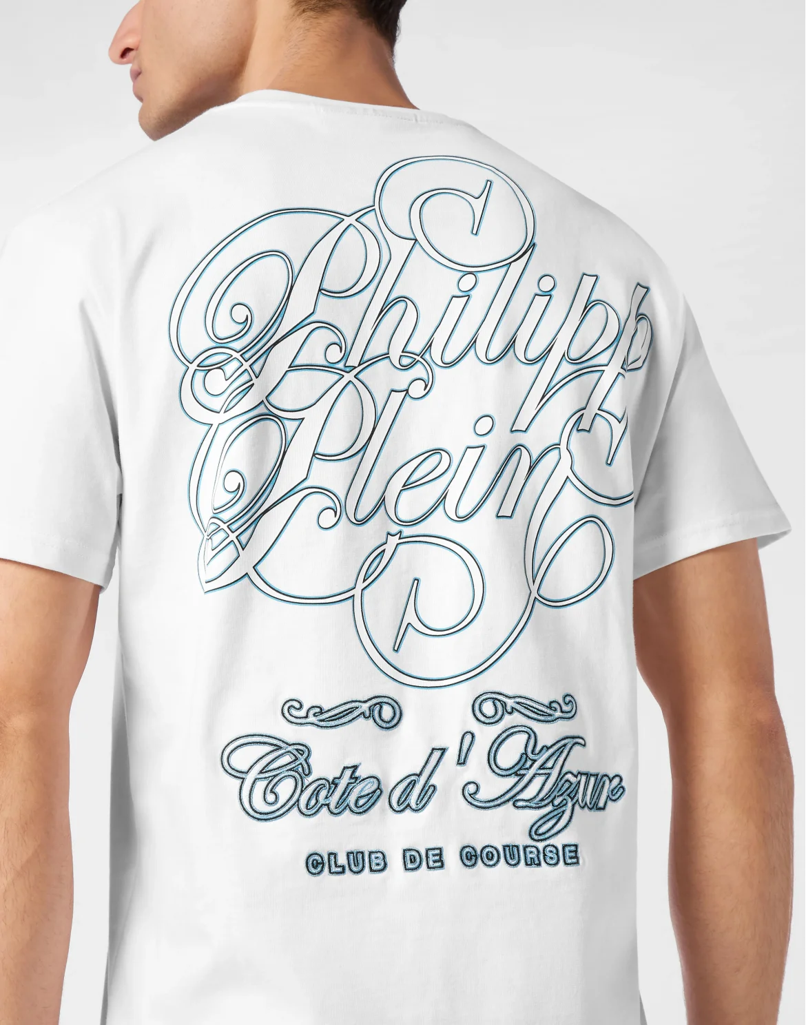 T-shirt Round Neck Plein Coursive Stones, цвет: Белый