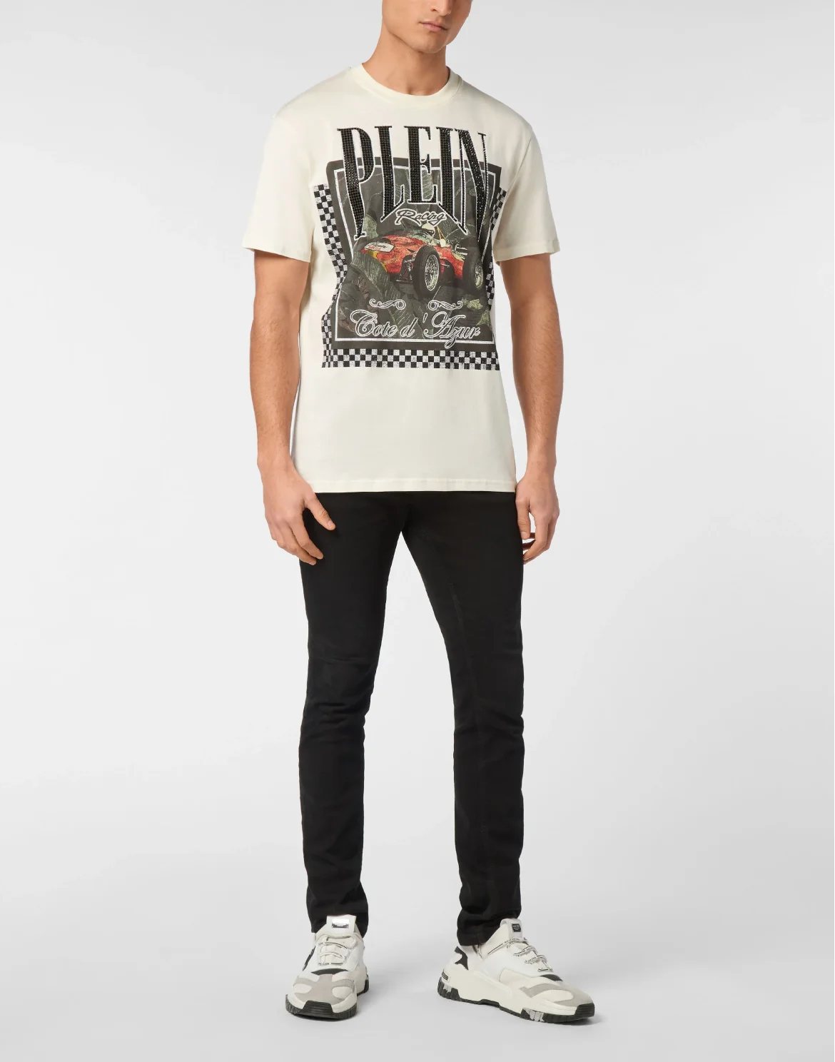 T-shirt Round Neck SS Racing, цвет: Бежевый