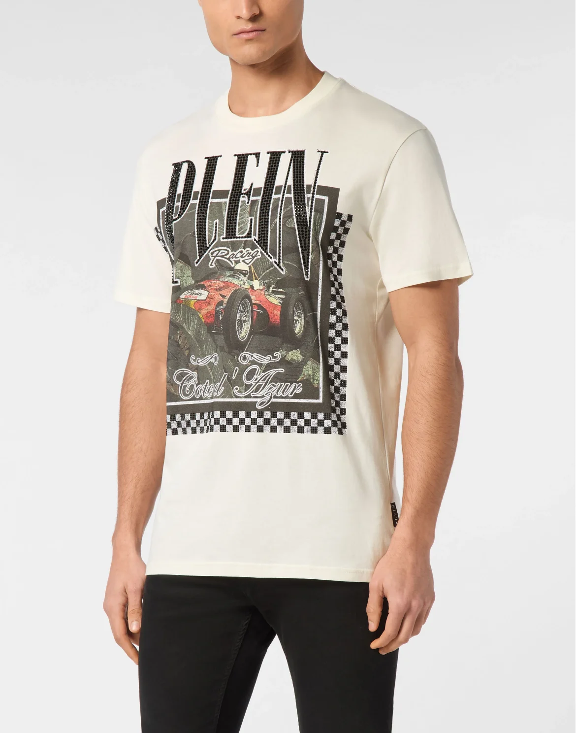 T-shirt Round Neck SS Racing, цвет: Бежевый