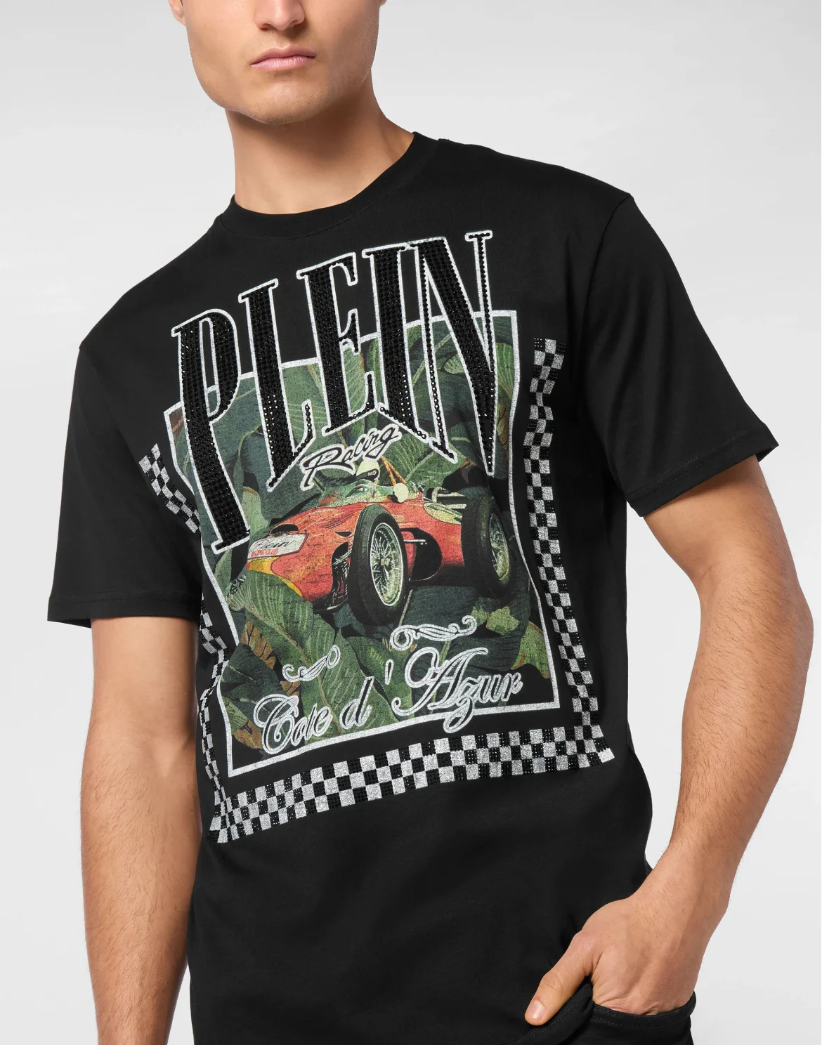 T-shirt Round Neck SS Racing, цвет: Черный