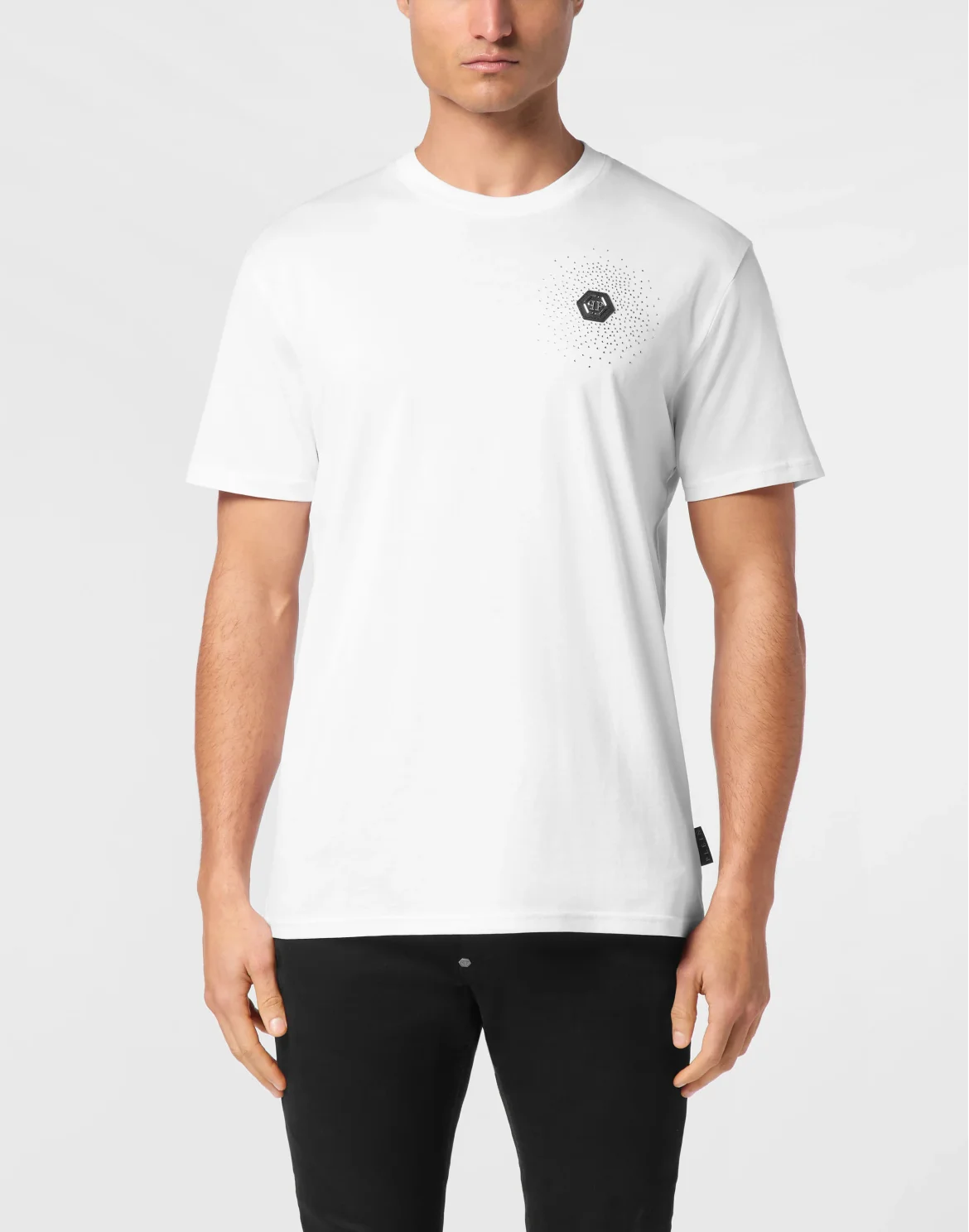 T-shirt Round Neck SS Bling Strass, цвет: Белый
