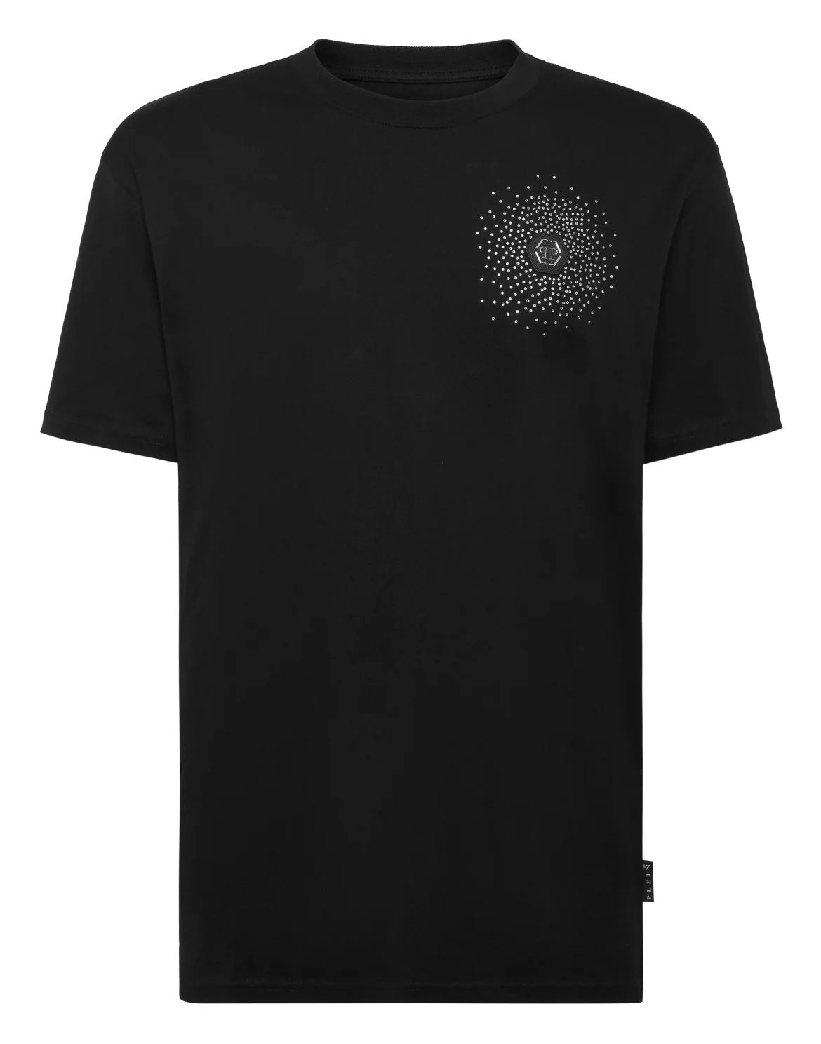 T-shirt Round Neck SS Bling Strass, цвет: Черный
