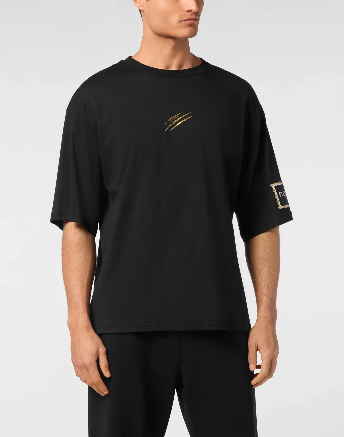 T-shirt Round Neck SS Label, цвет: Черный