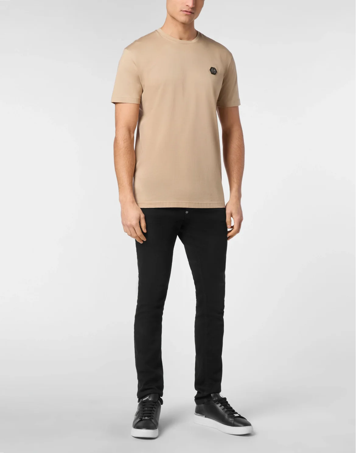 T-Shirt Round Neck Basic, цвет: Бежевый