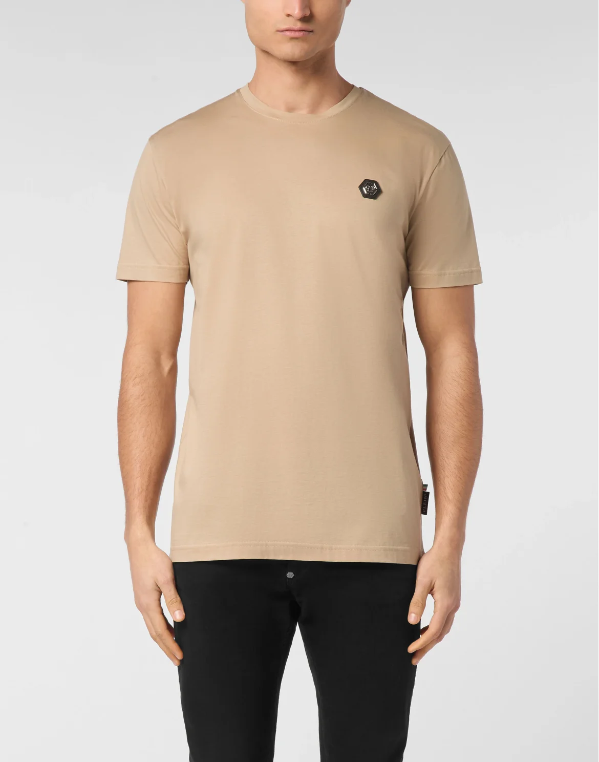 T-Shirt Round Neck Basic, цвет: Бежевый