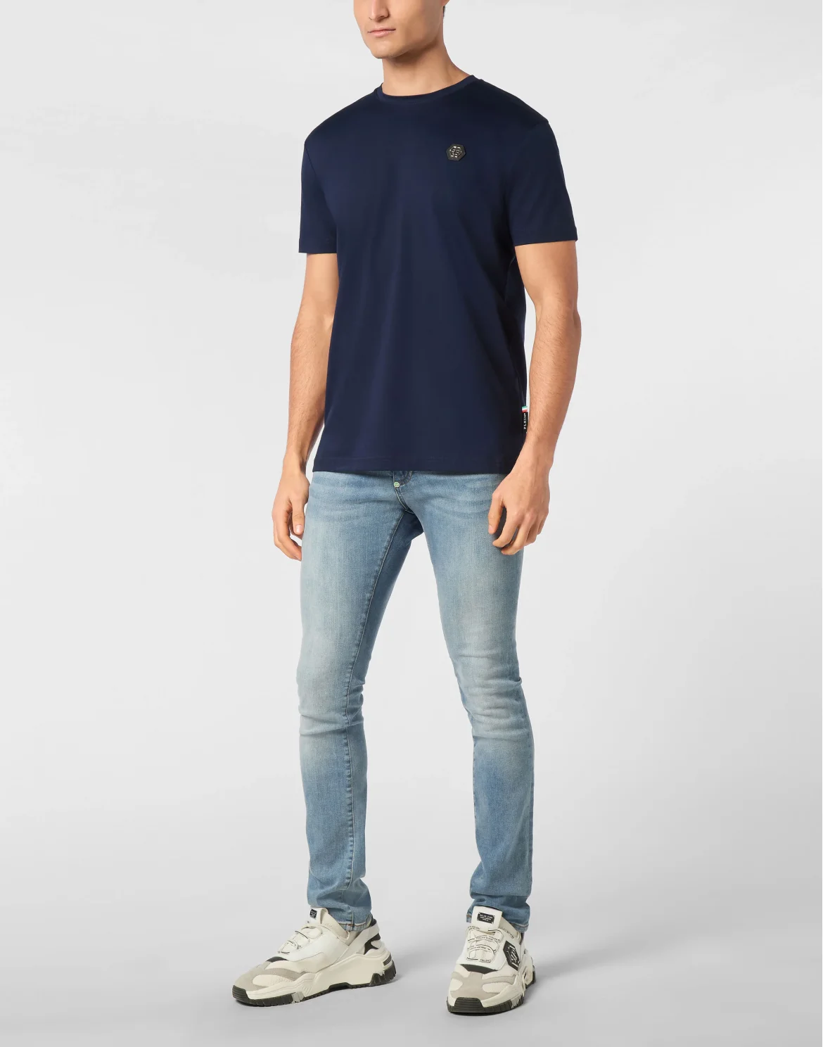 T-Shirt Round Neck Basic, цвет: Синий