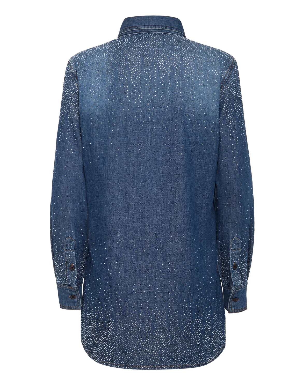 Denim Shirt Strass, цвет: Синий