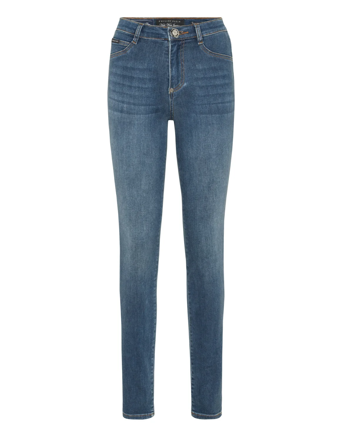 Denim High Waist Jegging Logo, цвет: Синий