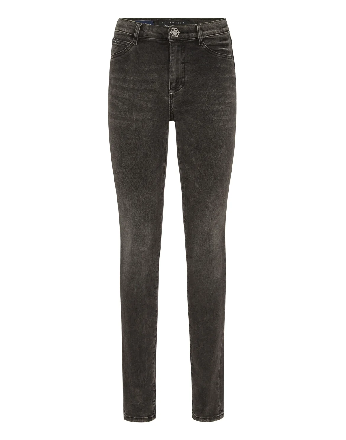 Denim High Waist Jegging Logo, цвет: Серый