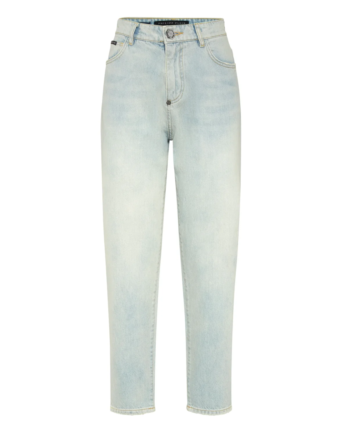 Denim Trousers Mom Fit Logo, цвет: Голубой