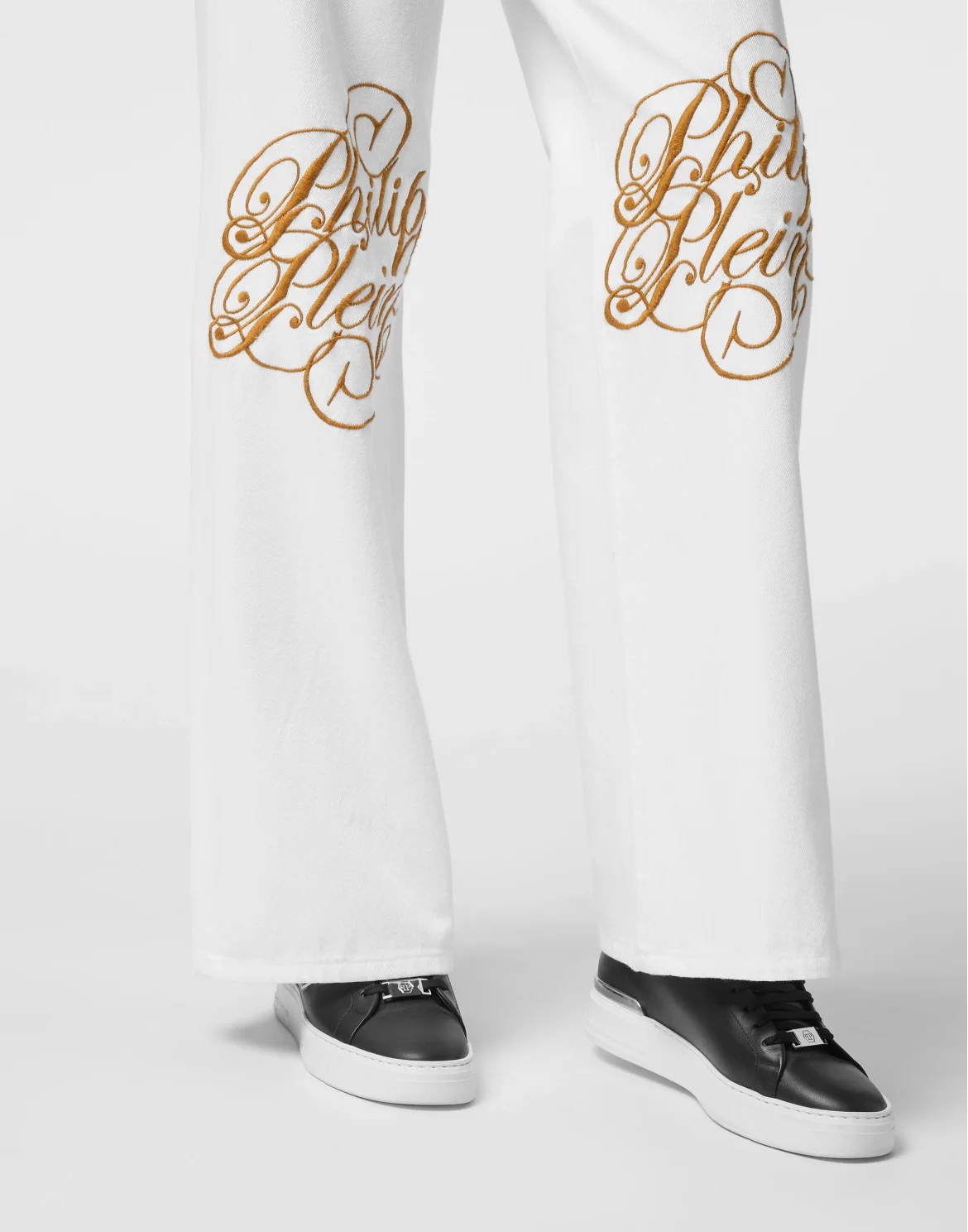 Denim Trousers Skater Fit Logo, цвет: Белый