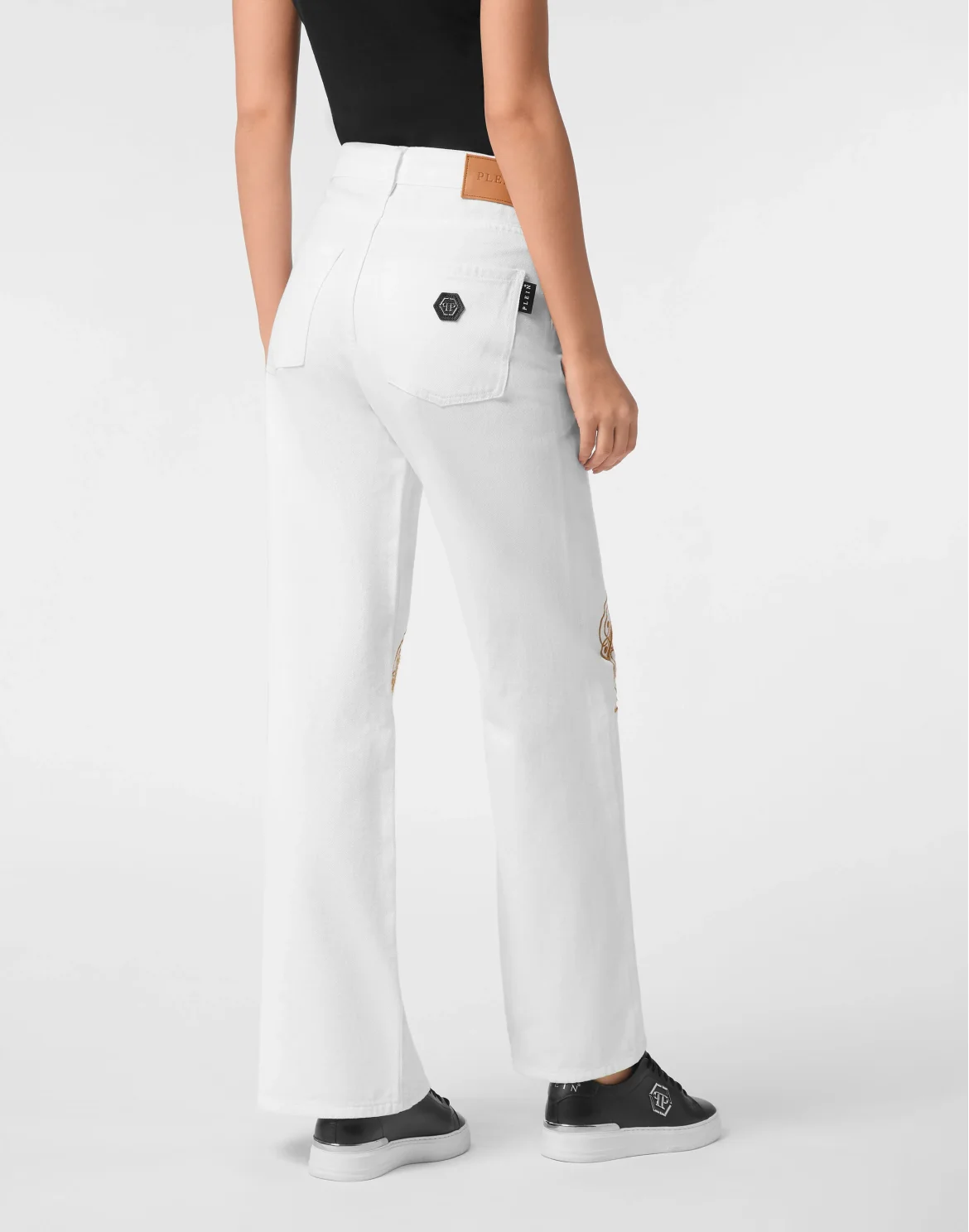 Denim Trousers Skater Fit Logo, цвет: Белый