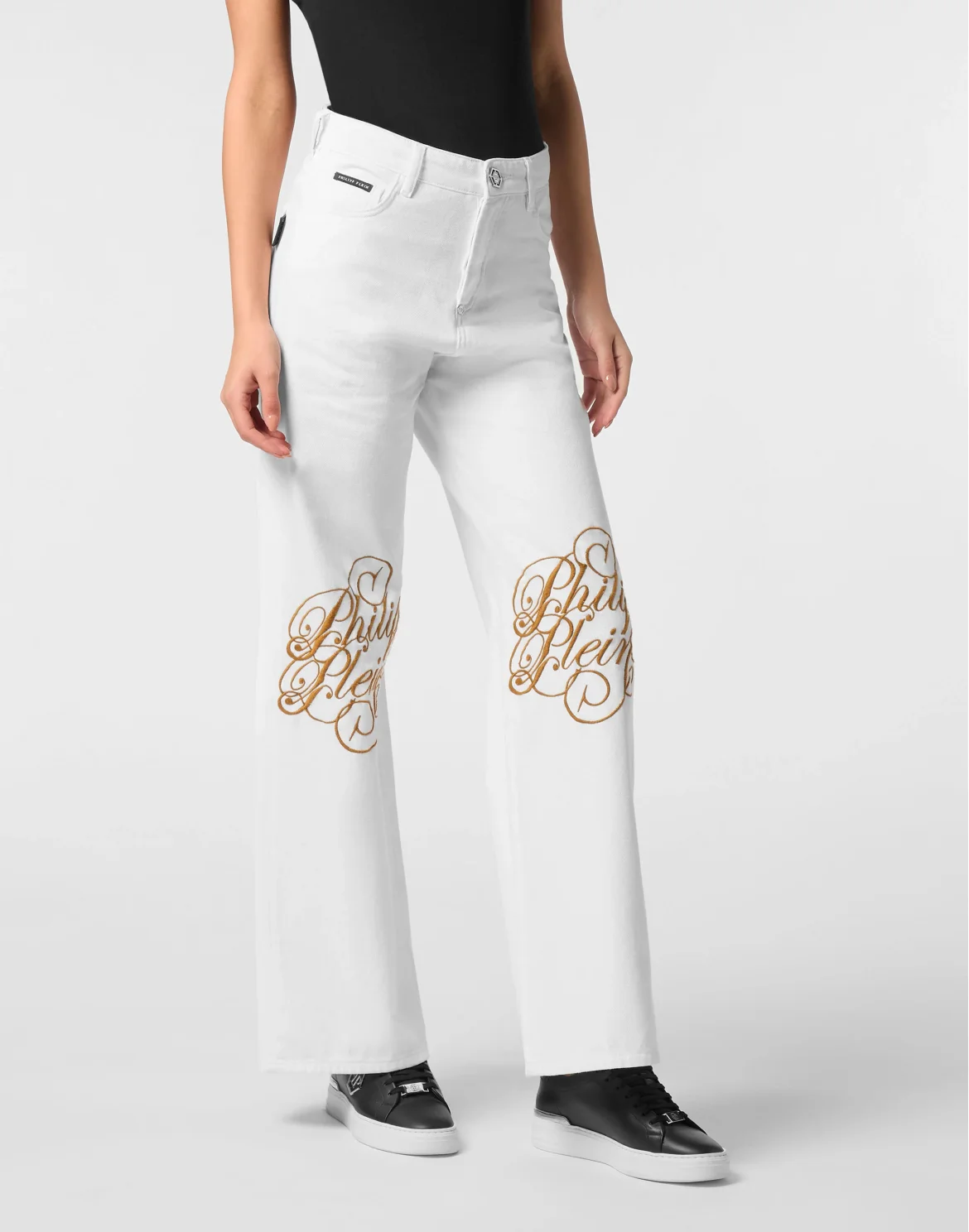 Denim Trousers Skater Fit Logo, цвет: Белый