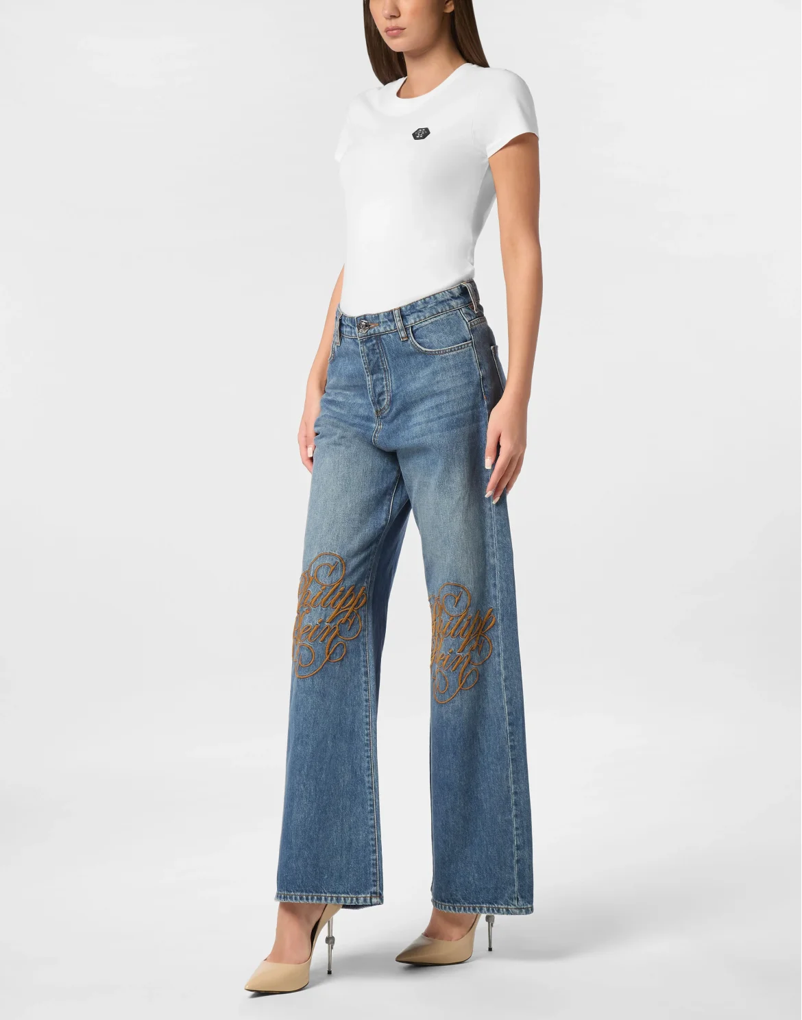 Denim Trousers Skater Fit Logo, цвет: Синий
