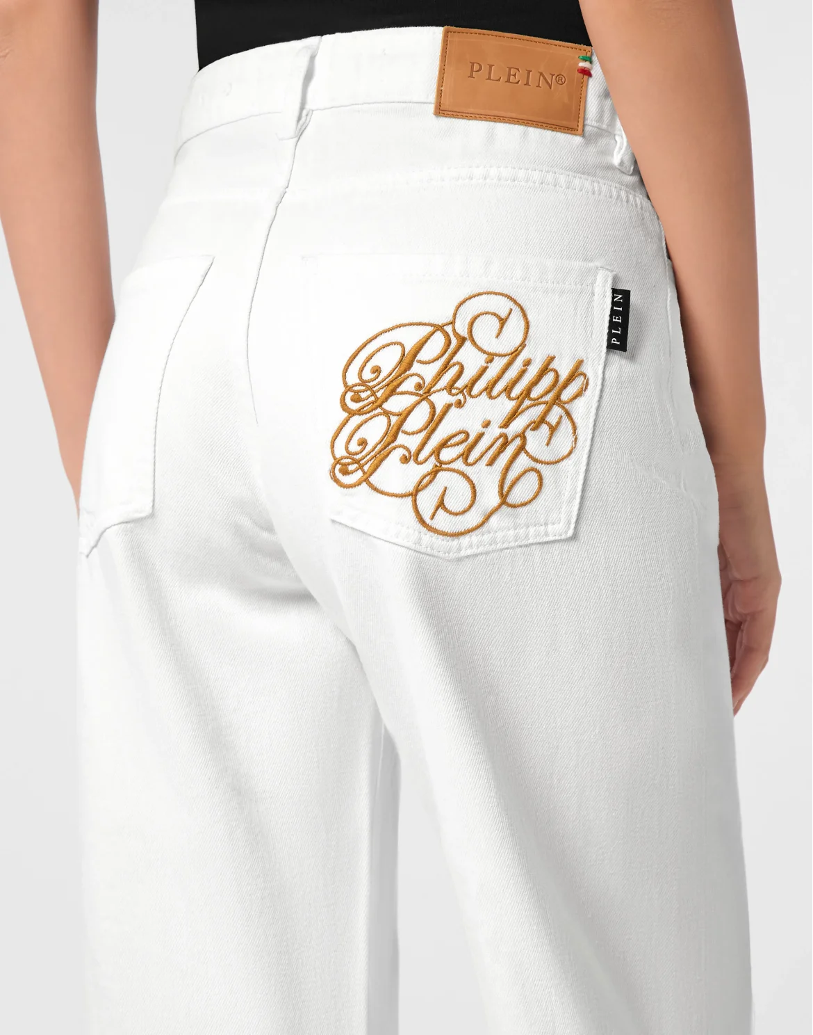 Denim Trousers Skater Fit Logo, цвет: Белый