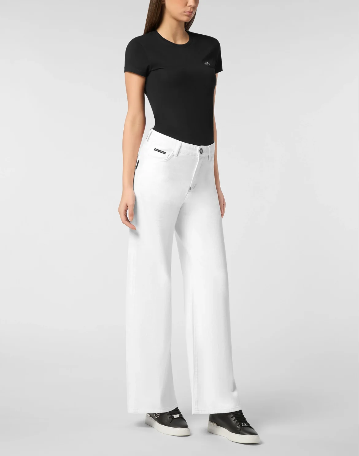 Denim Trousers Skater Fit Logo, цвет: Белый