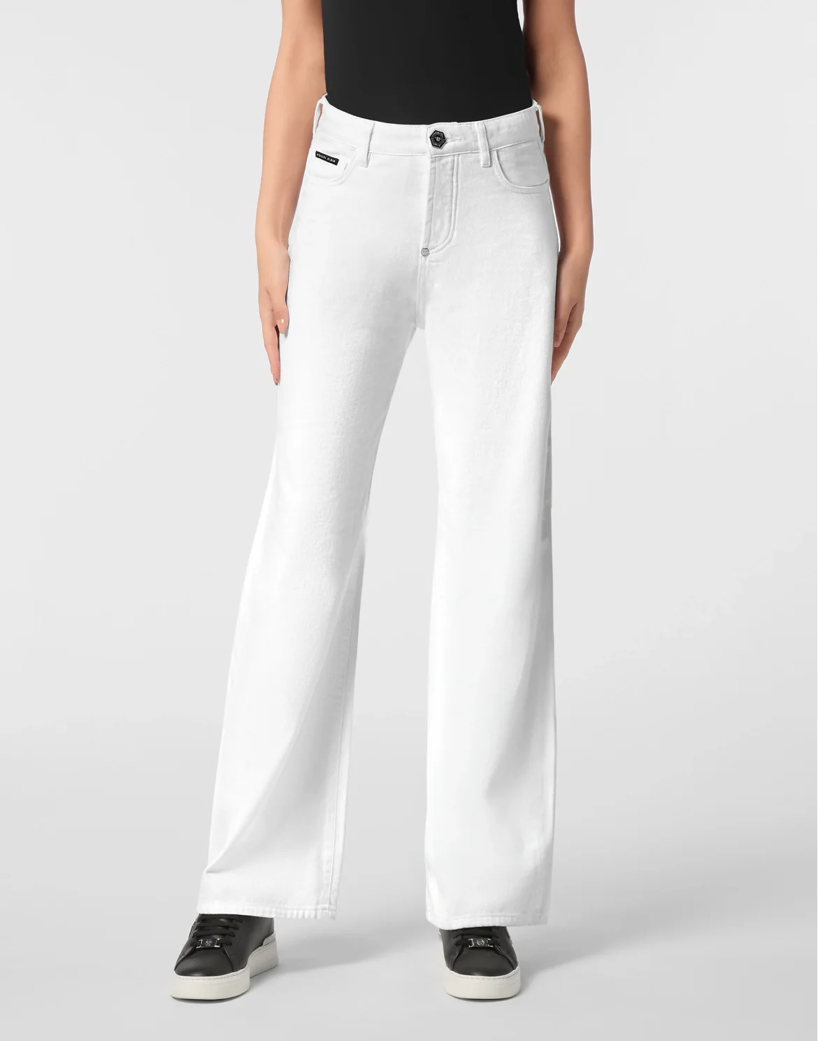 Denim Trousers Skater Fit Logo, цвет: Белый