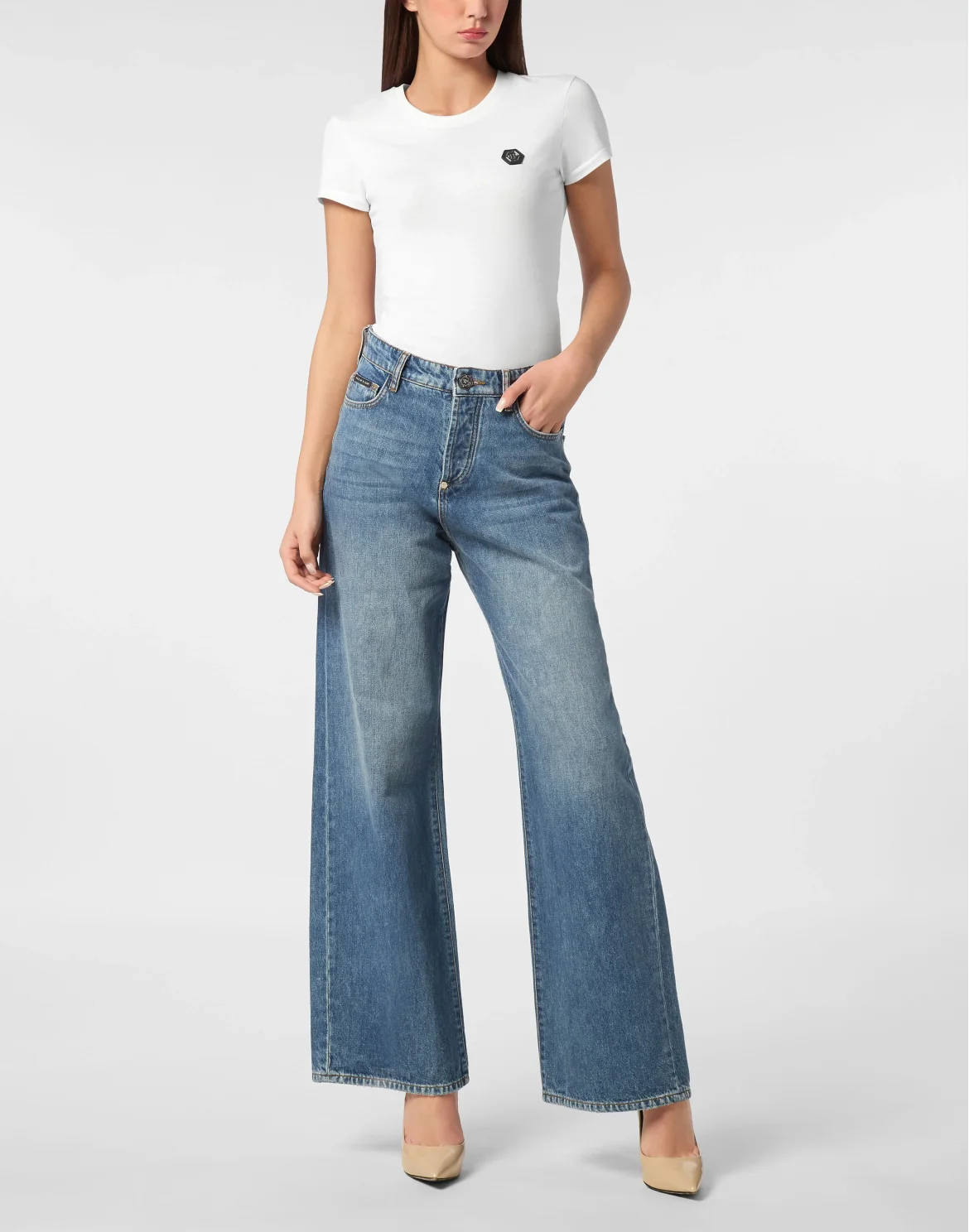 Denim Trousers Skater Fit Logo, цвет: Синий