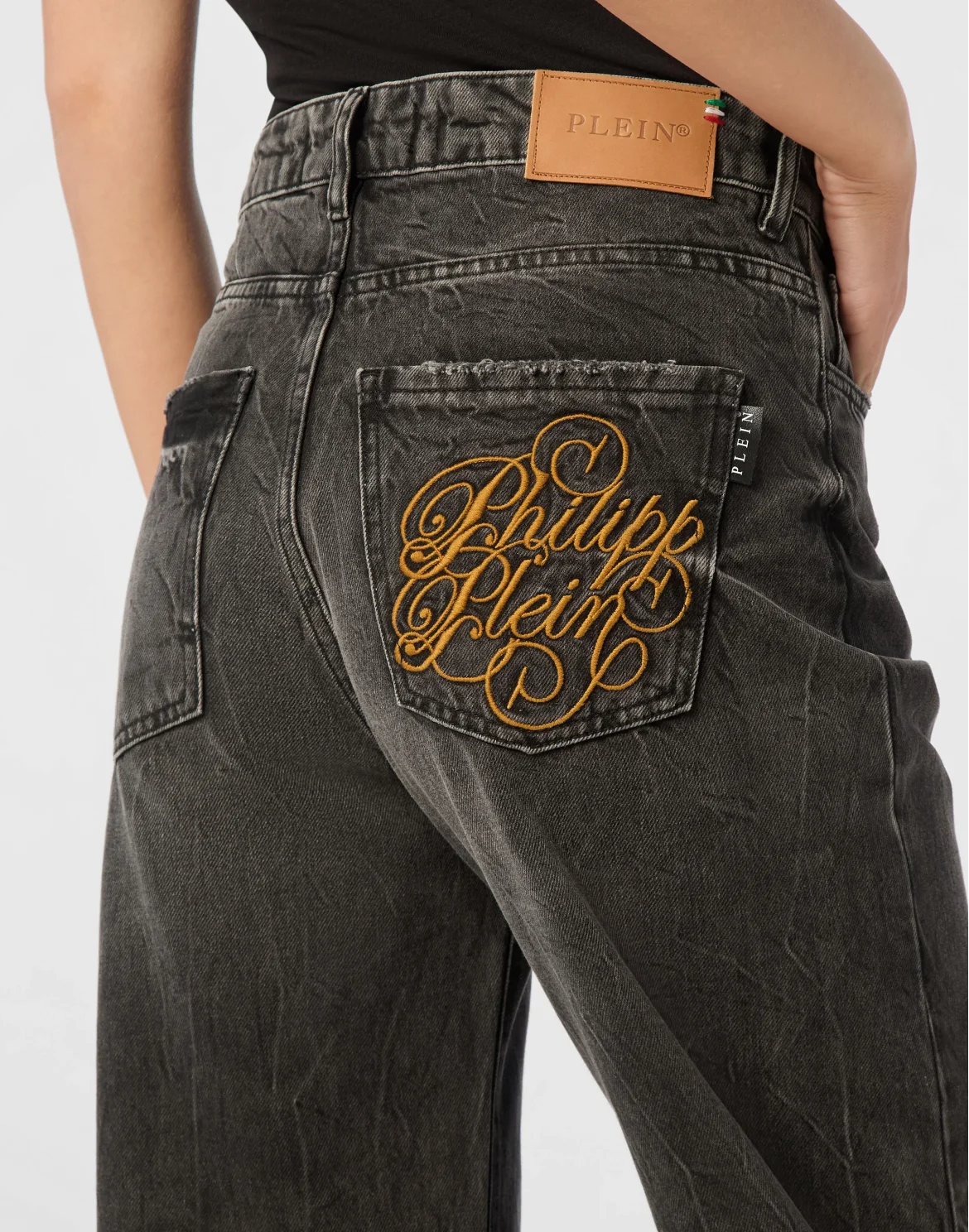 Denim Trousers Skater Fit Logo, цвет: Серый