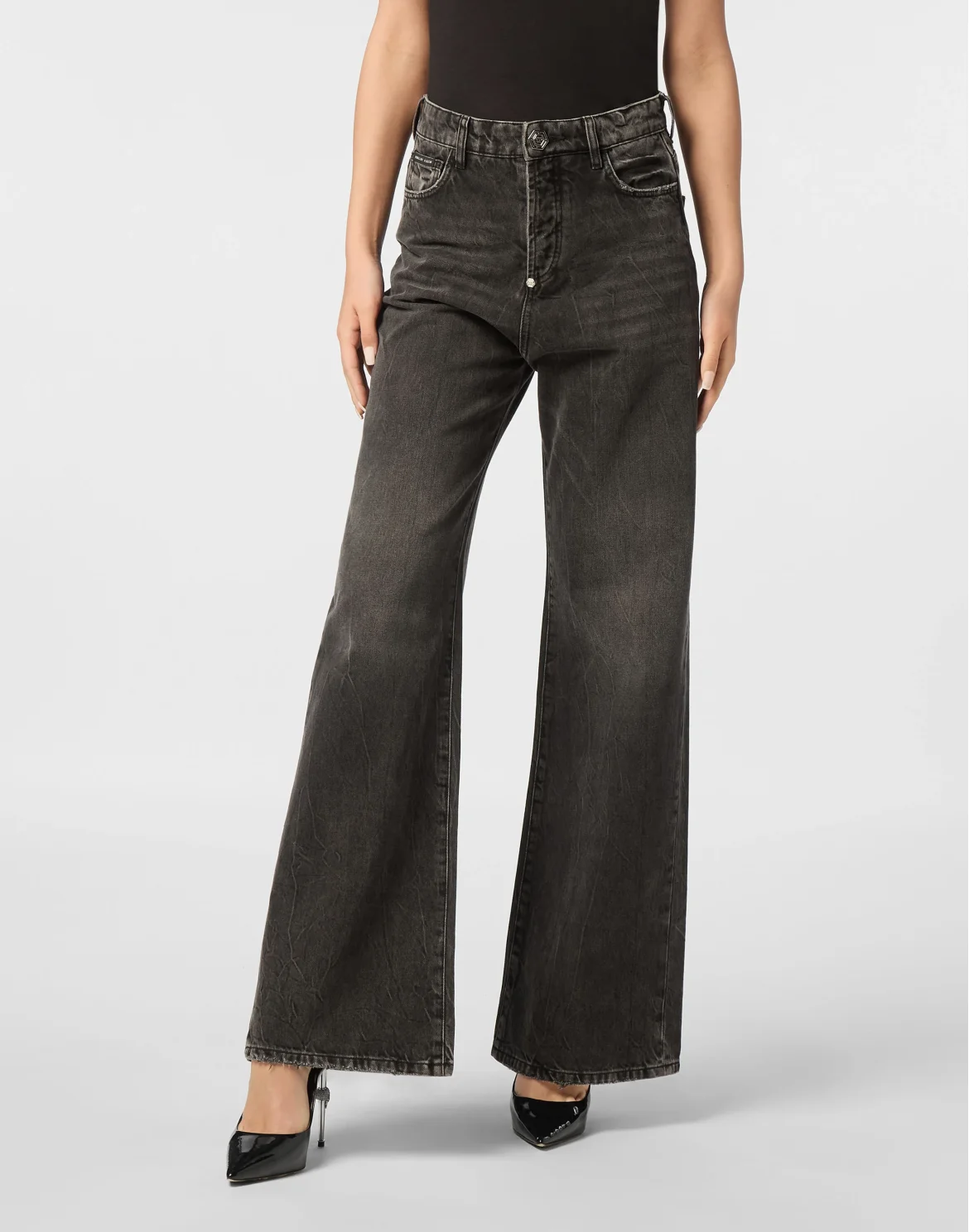 Denim Trousers Skater Fit Logo, цвет: Серый