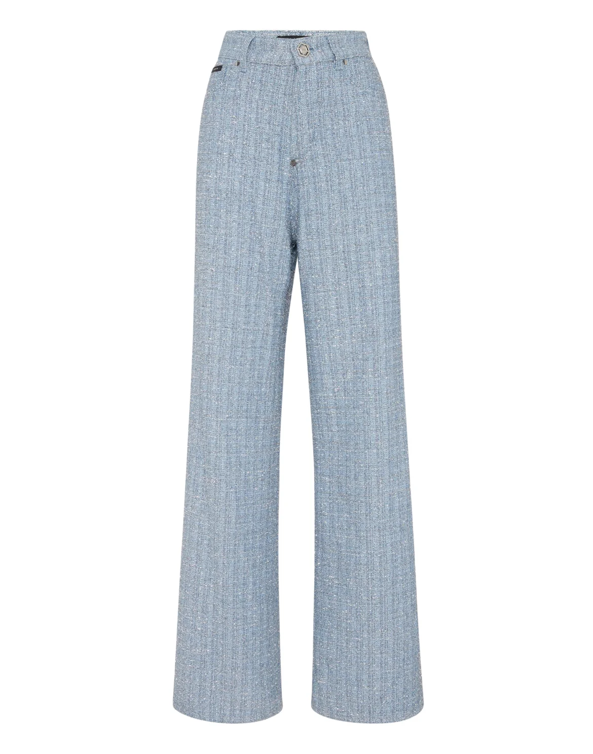 Tweed Denim Trousers Skater Fit, цвет: Синий