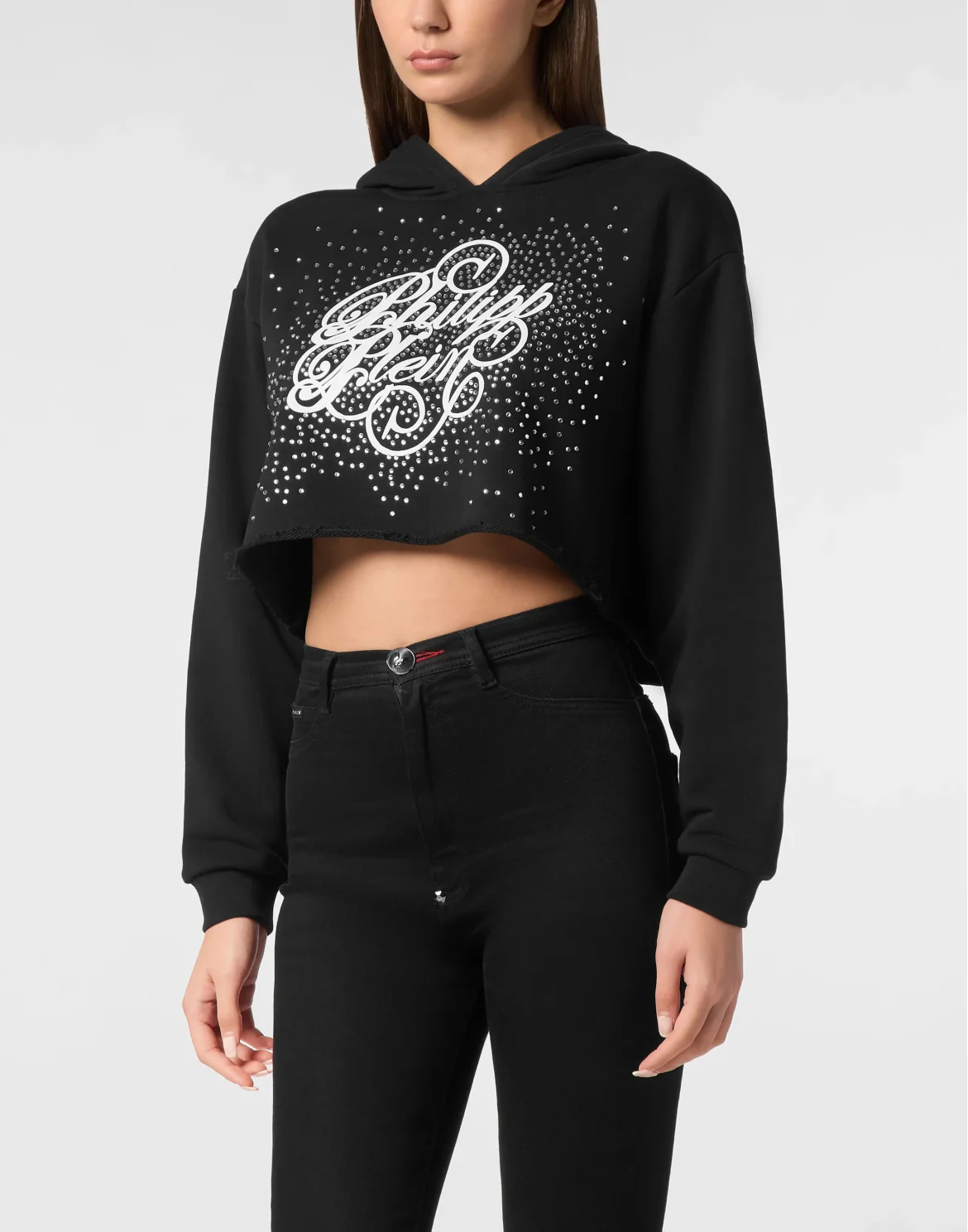 Hoodie sweatshirt Strass, цвет: Черный