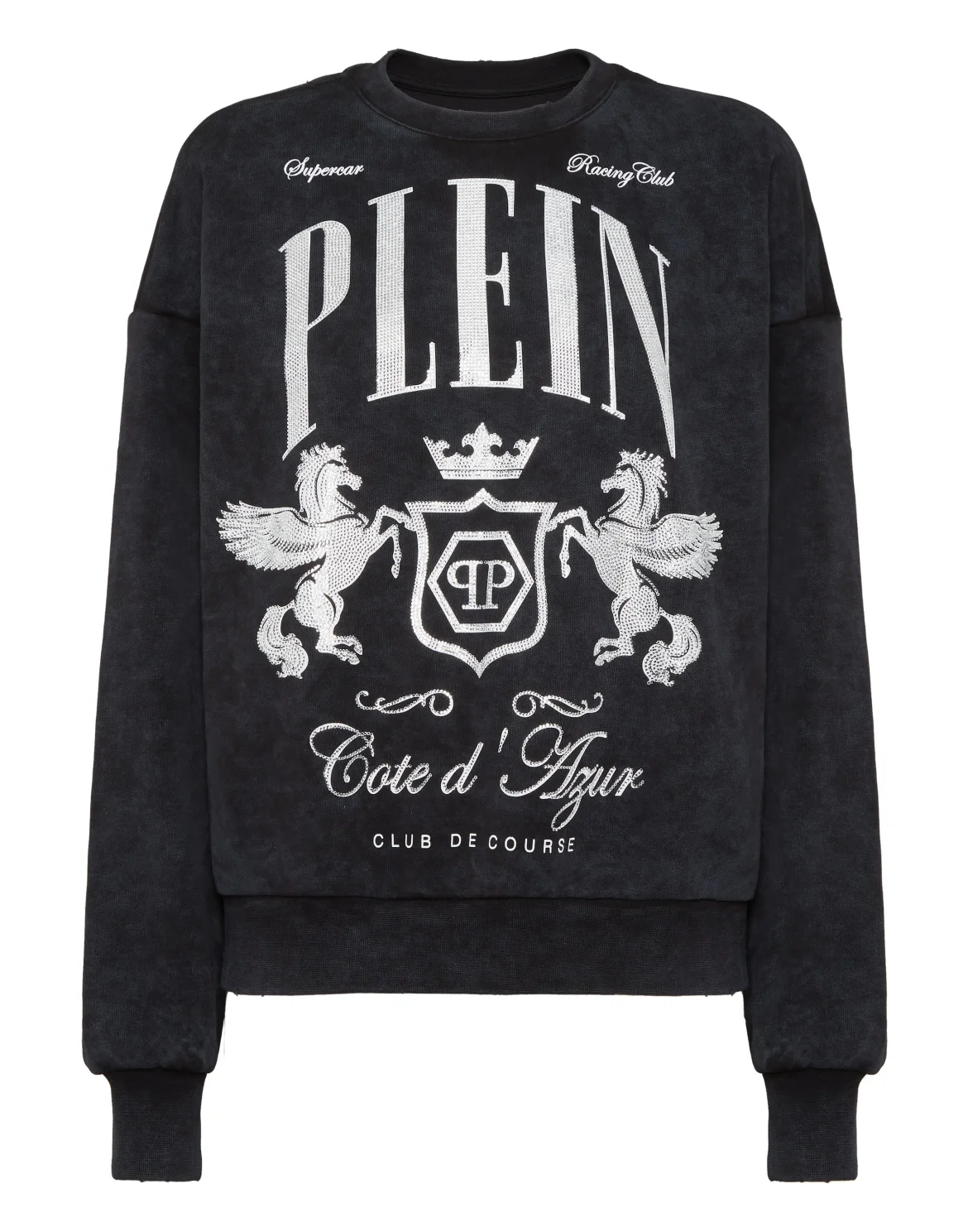 Sweatshirt LS Strass Crystal, цвет: Черный