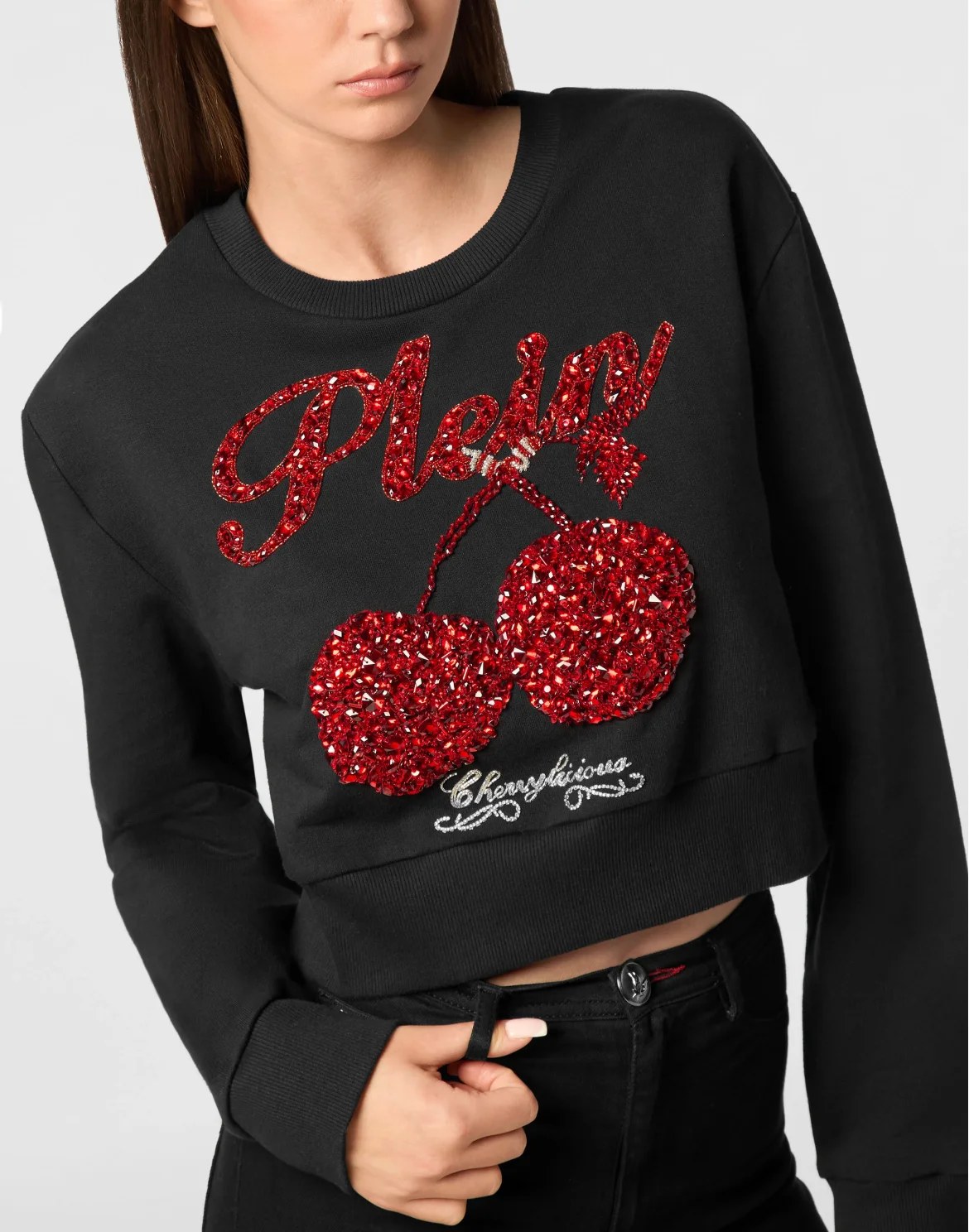 Sweatshirt LS Cherries, цвет: Черный
