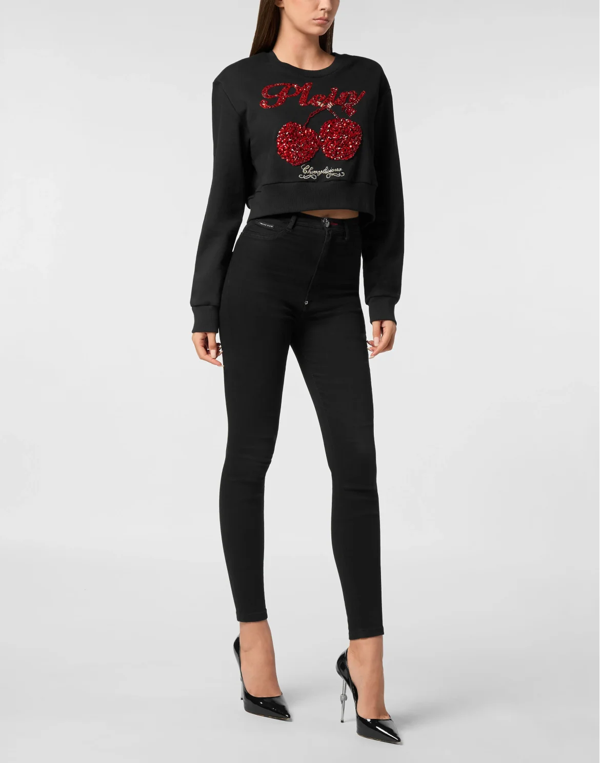 Sweatshirt LS Cherries, цвет: Черный